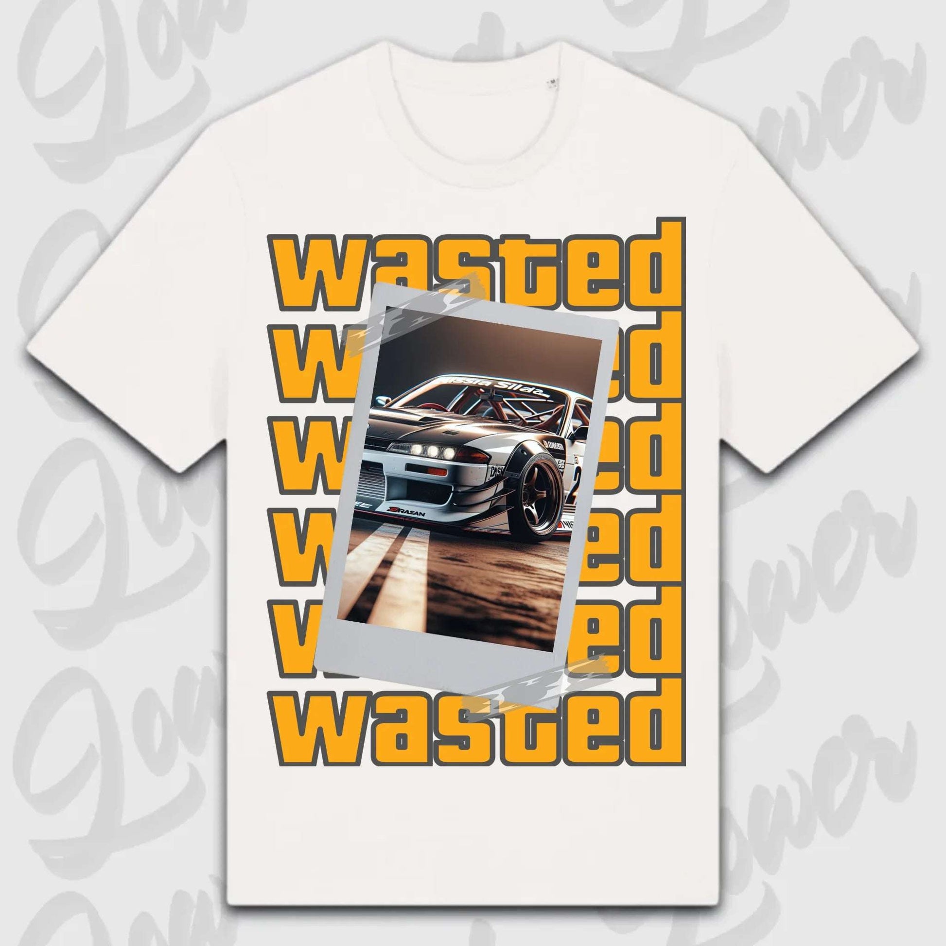 T-Shirt your Car Wasted Standard T-Shirt ( Front Print ) White