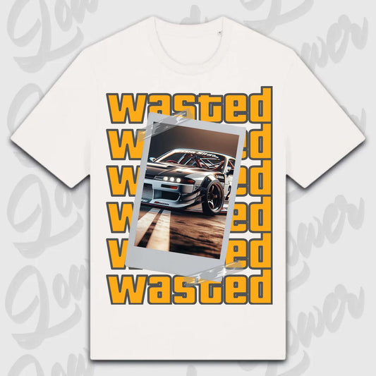 T-Shirt your Car Wasted Standard T-Shirt ( Front Print ) White