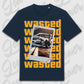 T-Shirt your Car Wasted Standard T-Shirt ( Front Print ) French-Navy