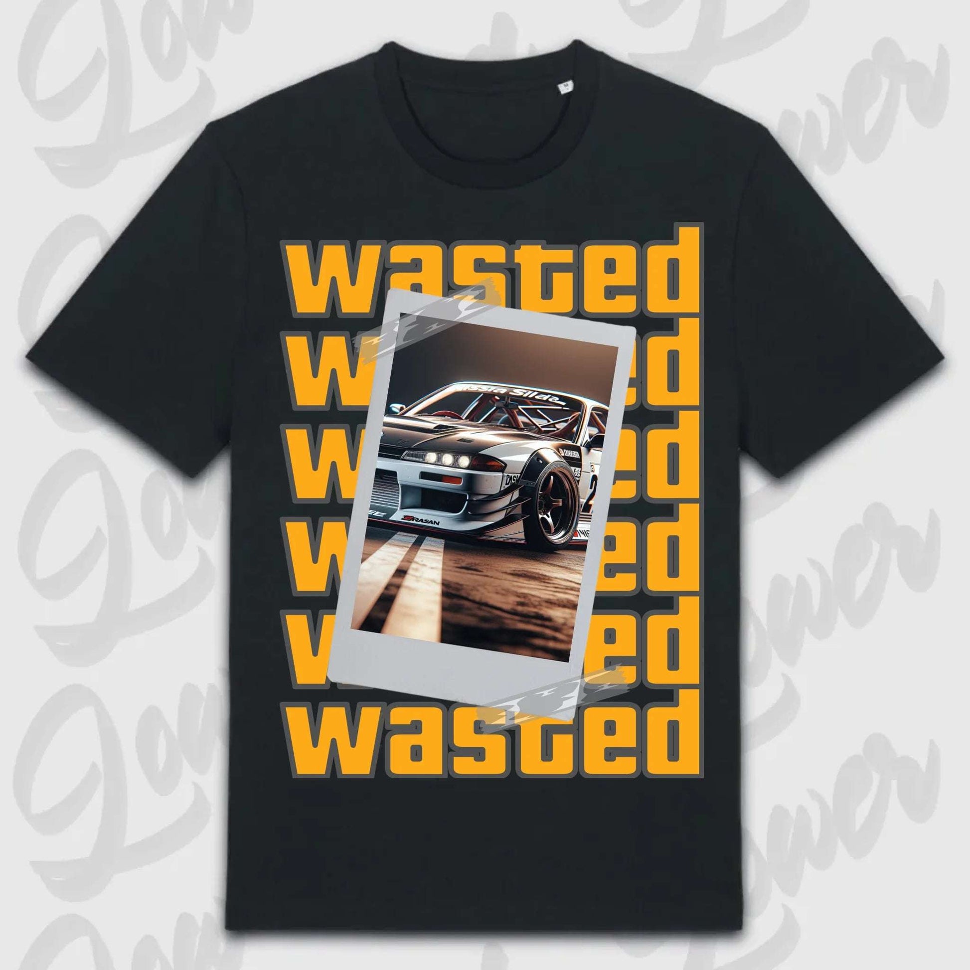 T-Shirt your Car Wasted Standard T-Shirt ( Front Print ) Black