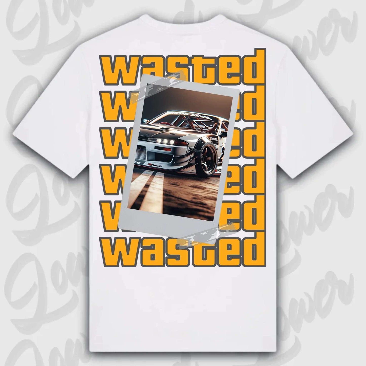 T-Shirt your Car Wasted Standard T-Shirt ( Back Print ) White