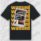 T-Shirt your Car Wasted Standard T-Shirt ( Back Print ) Black