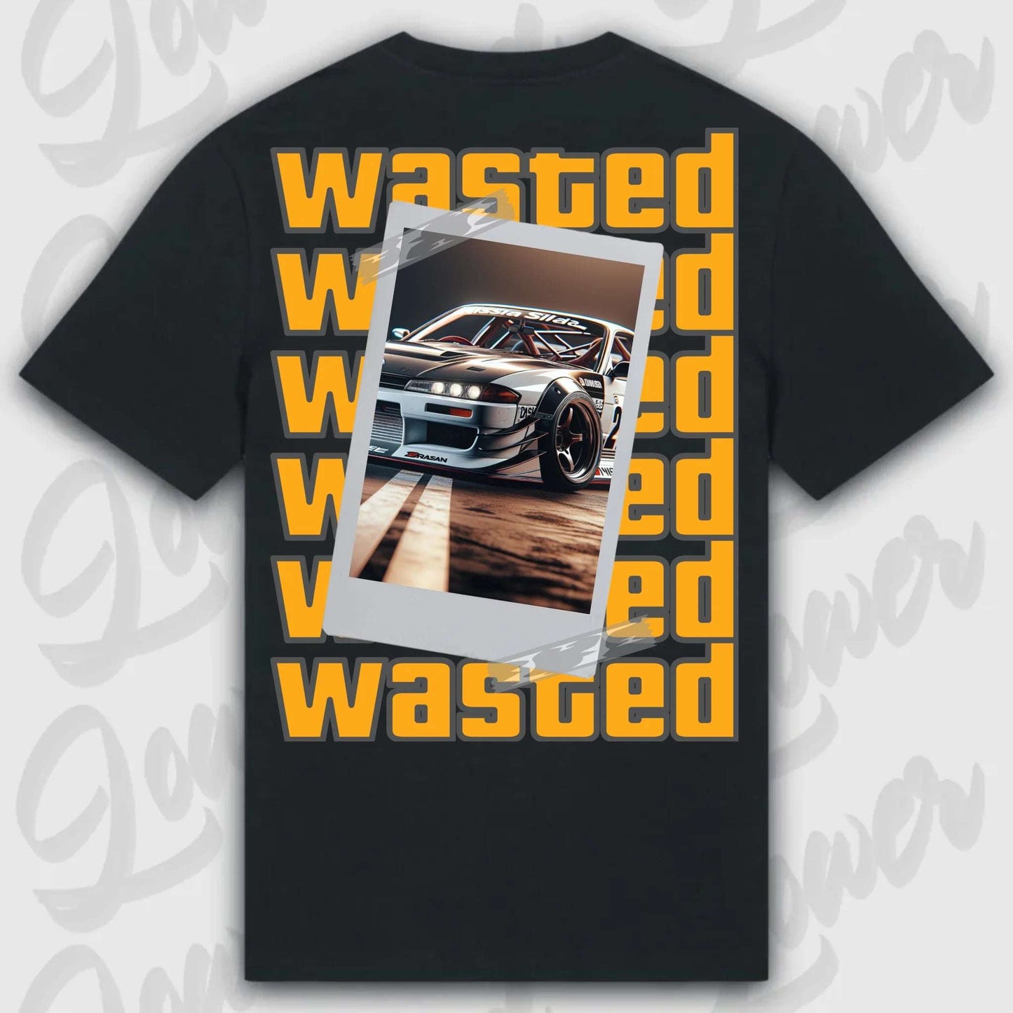 T-Shirt your Car Wasted Standard T-Shirt ( Back Print ) Black