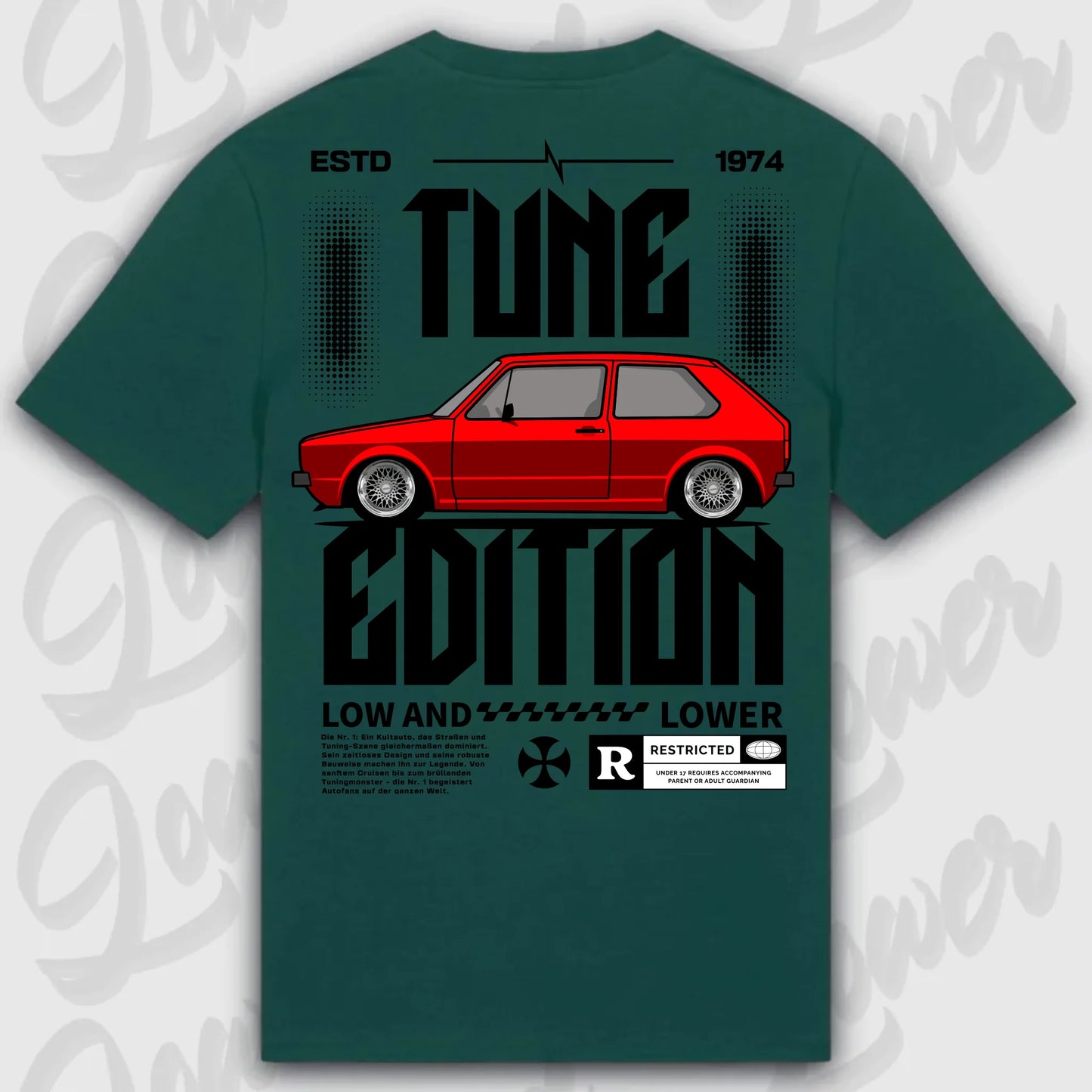 Mockup Stand shirt teeinblue -      