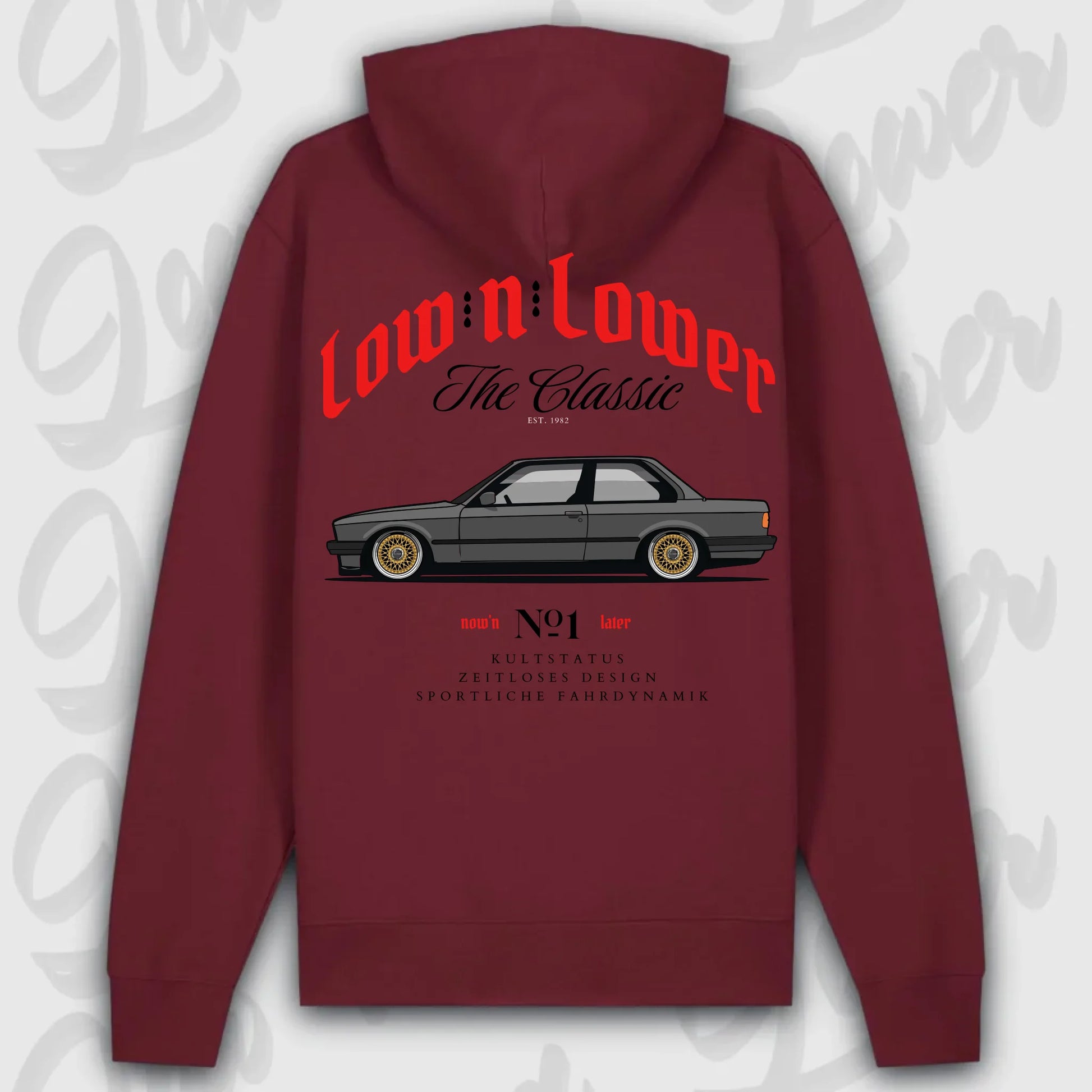 Hoodie E30 - personalisierbar Premium Hoodie Burgundy