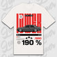 T-Shirt 190e/ 190e Kombi - personalisierbar Standard T-Shirt ( Front Print ) White