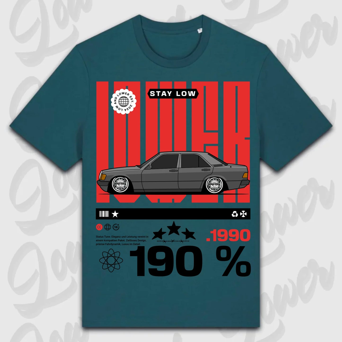 T-Shirt 190e/ 190e Kombi - personalisierbar Standard T-Shirt ( Front Print ) Glazed-Green XXL