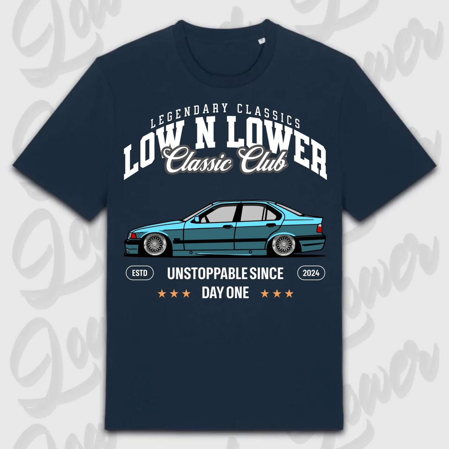 T-Shirt E36 - personalisierbar Standard T-Shirt ( Front Print ) French-Navy