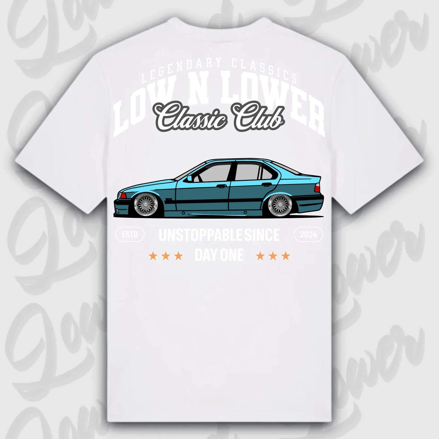 T-Shirt E36 - personalisierbar Standard T-Shirt ( Back Print ) White
