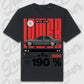 T-Shirt 190e/ 190e Kombi - personalisierbar Oversized T-Shirt ( Front Print ) Black