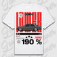 T-Shirt 190e/ 190e Kombi - personalisierbar Oversized T-Shirt ( Front Print ) White