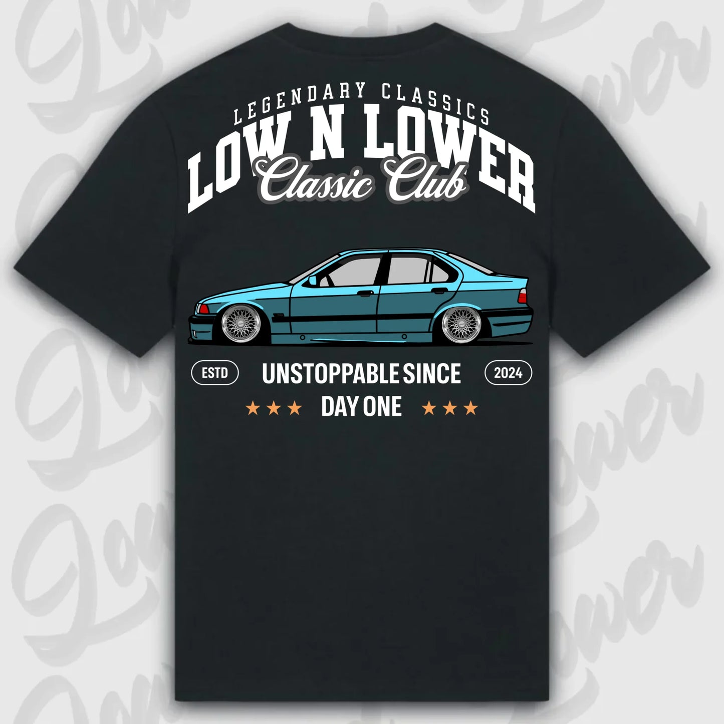 T-Shirt E36 - personalisierbar Standard T-Shirt ( Back Print ) Black