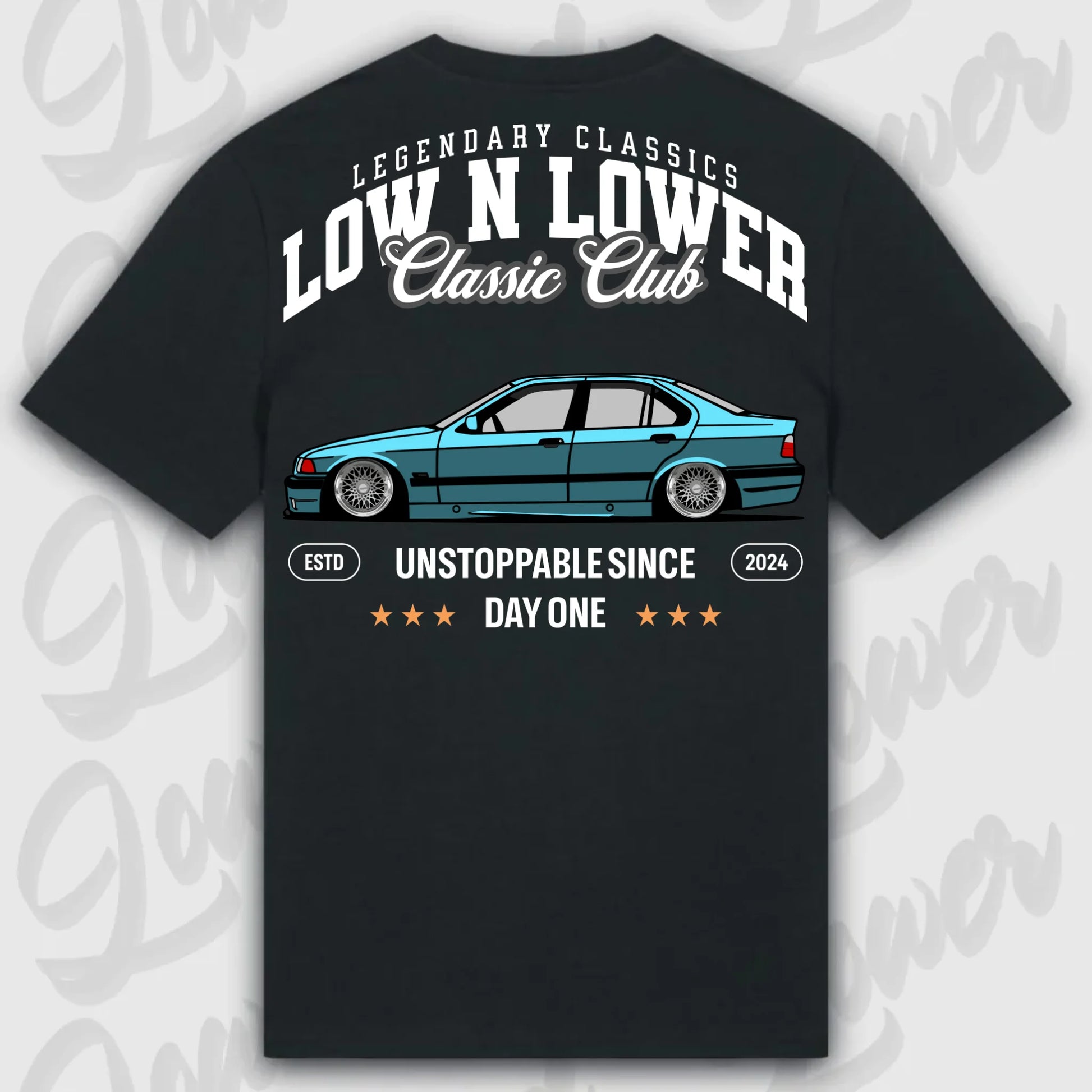 T-Shirt E36 - personalisierbar Standard T-Shirt ( Back Print ) Black