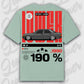 T-Shirt 190e/ 190e Kombi - personalisierbar Oversized T-Shirt ( Back Print ) Aloe
