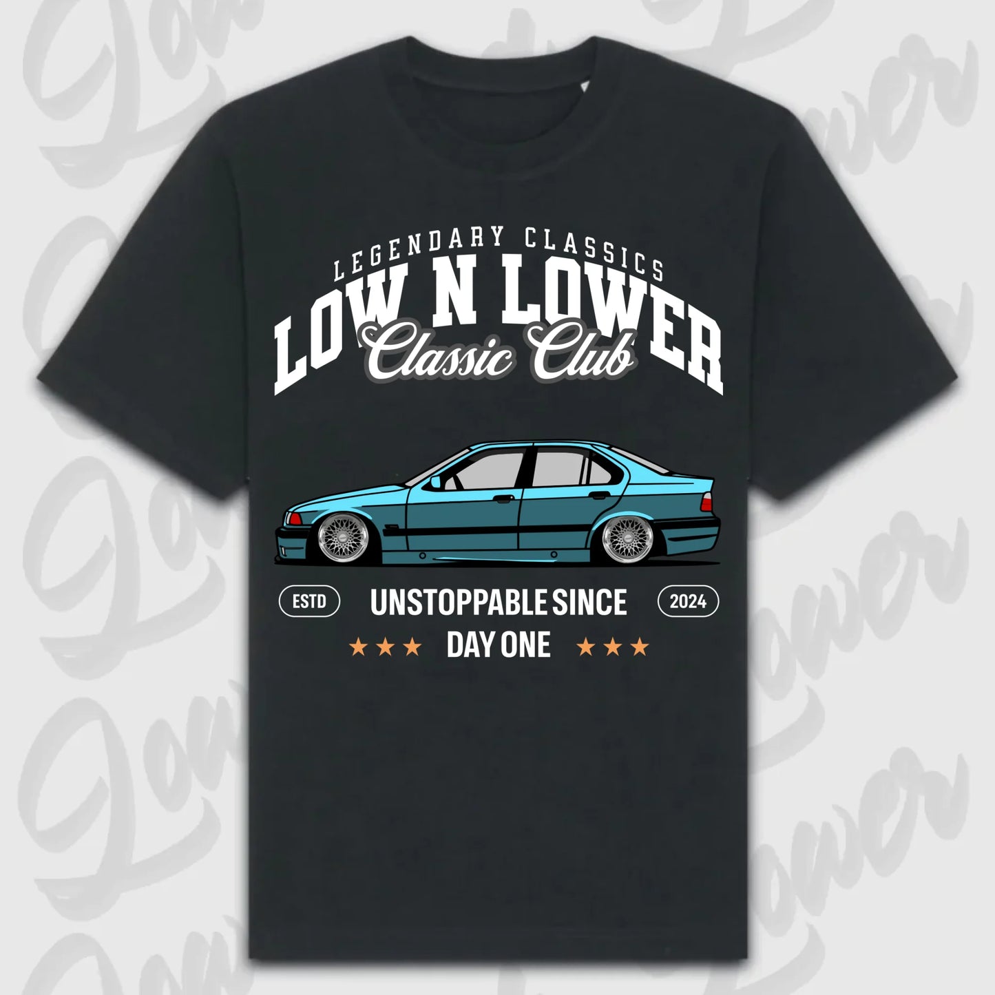 T-Shirt E36 - personalisierbar Oversized T-Shirt ( Front Print ) Black