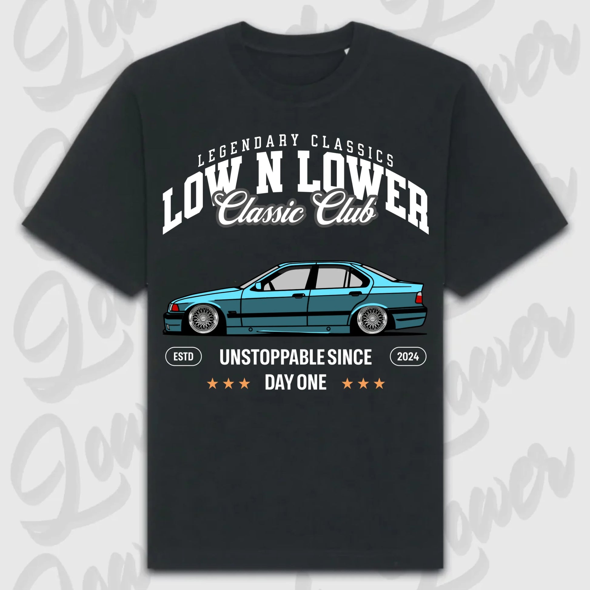 T-Shirt E36 - personalisierbar Oversized T-Shirt ( Front Print ) Black