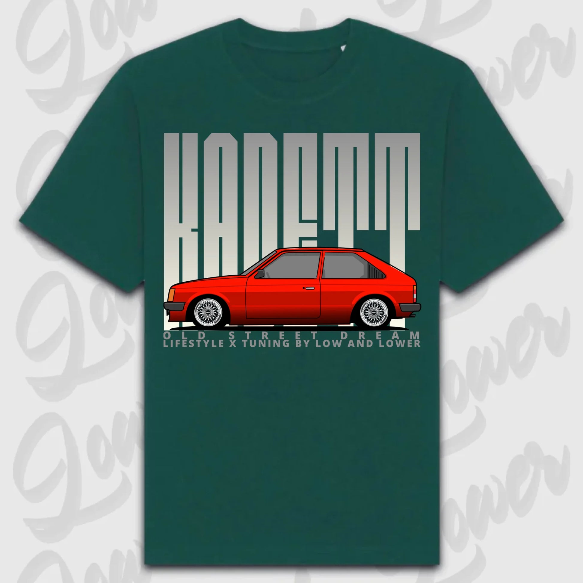 T-Shirt Kadett D - personalisierbar Oversized T-Shirt ( Front Print ) Glazed-Green