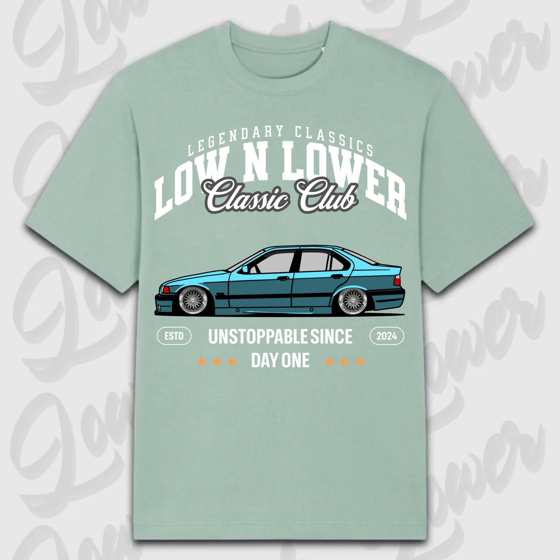 T-Shirt E36 - personalisierbar Oversized T-Shirt ( Front Print ) Aloe