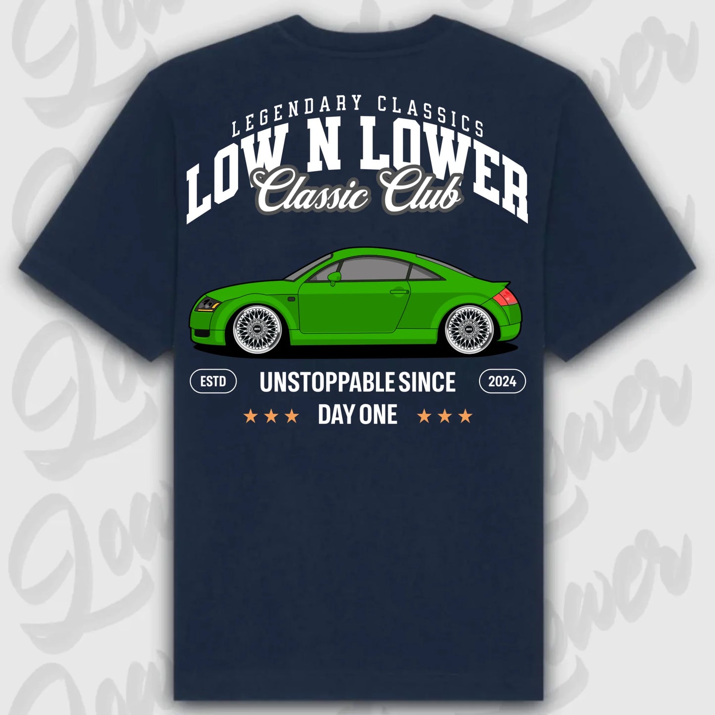 T-Shirt TT - personalisierbar Standard T-Shirt ( Back Print ) French-Navy