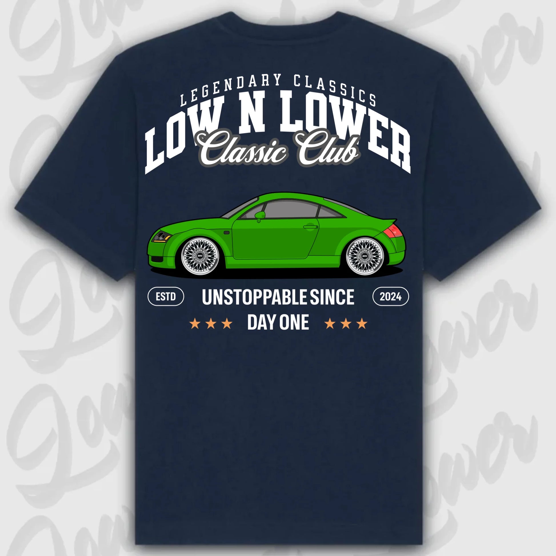 T-Shirt TT - personalisierbar Standard T-Shirt ( Back Print ) French-Navy