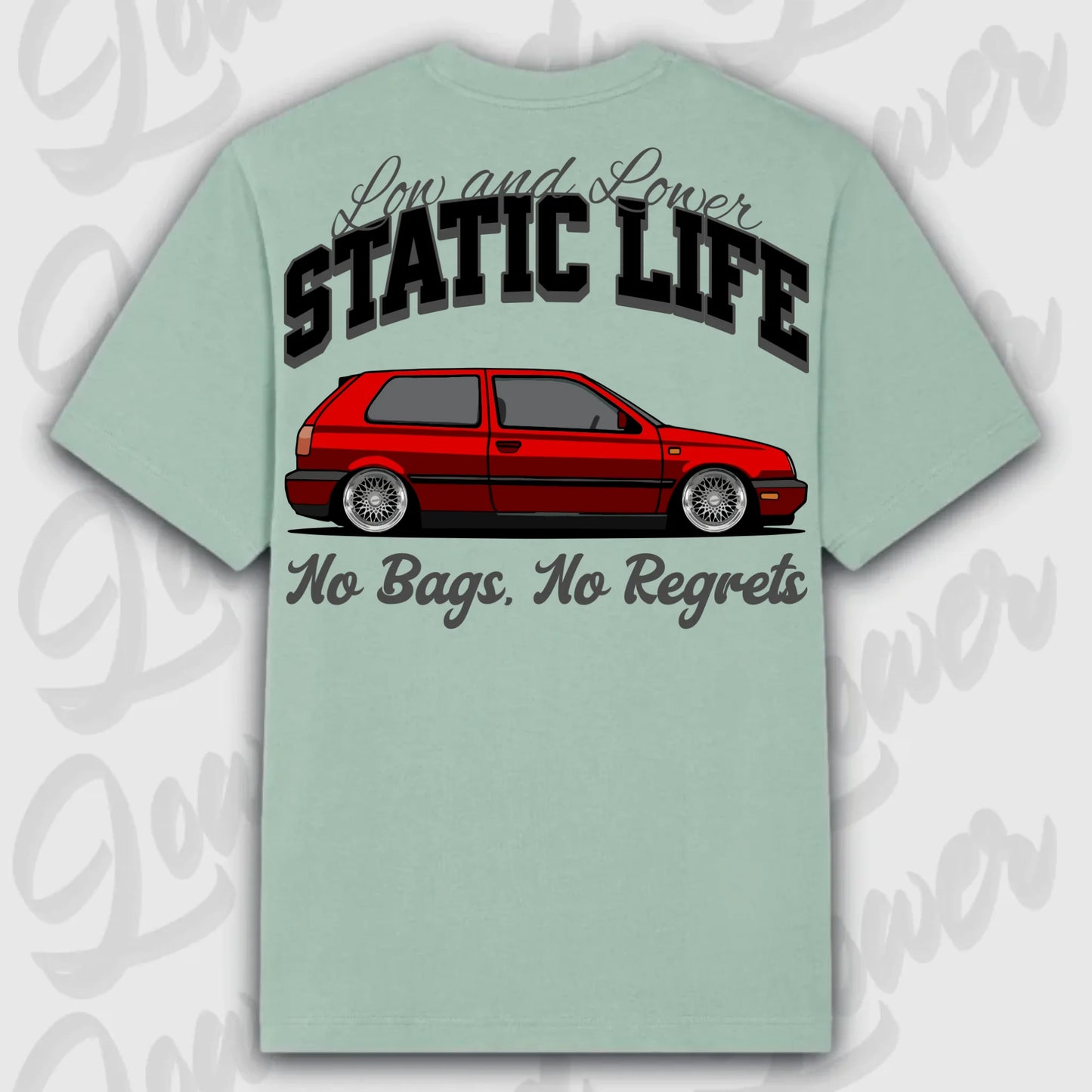 T-Shirt MK3/ MK3 Variant - personalisierbar Oversized T-Shirt ( Back Print ) Aloe
