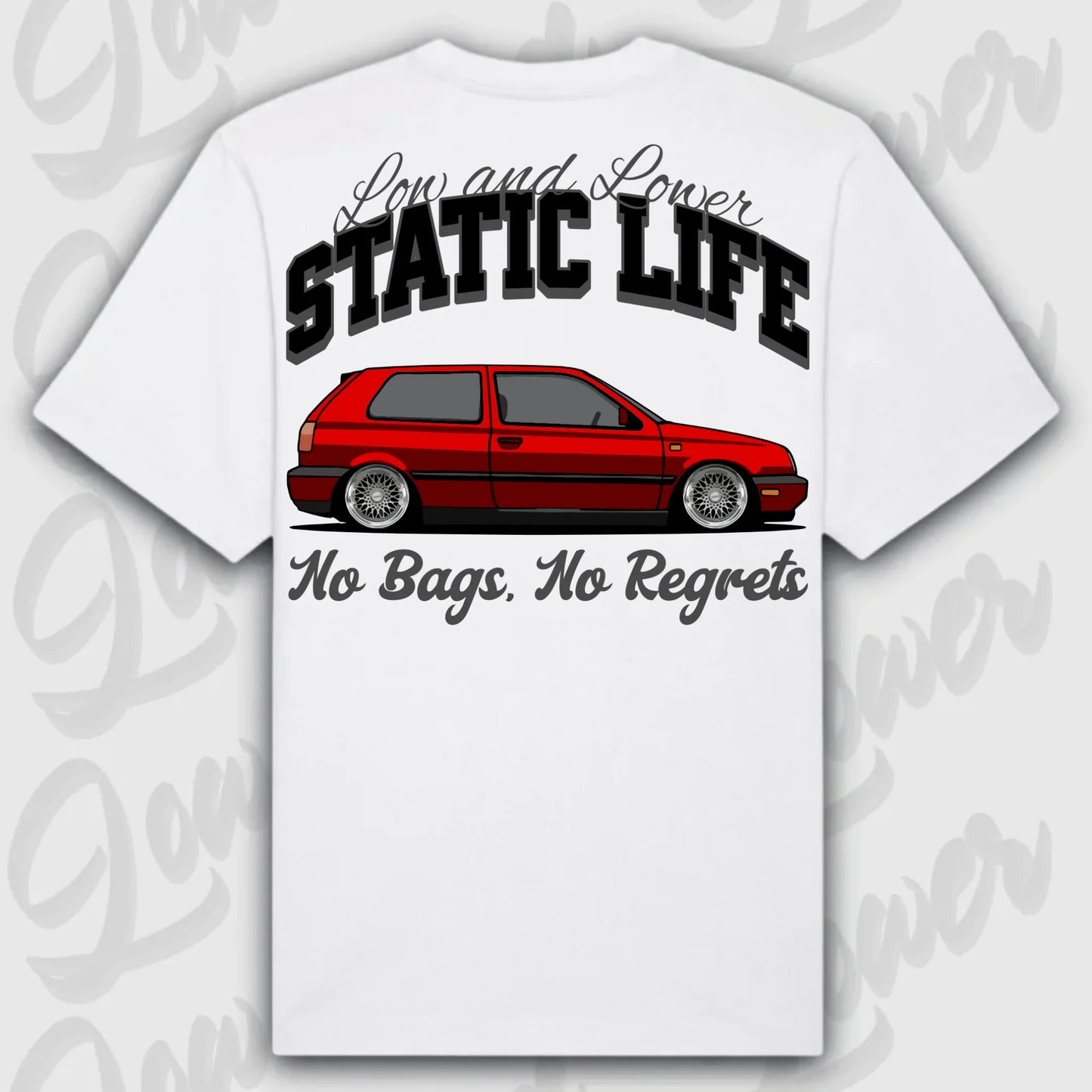 T-Shirt MK3/ MK3 Variant - personalisierbar Oversized T-Shirt ( Back Print ) White