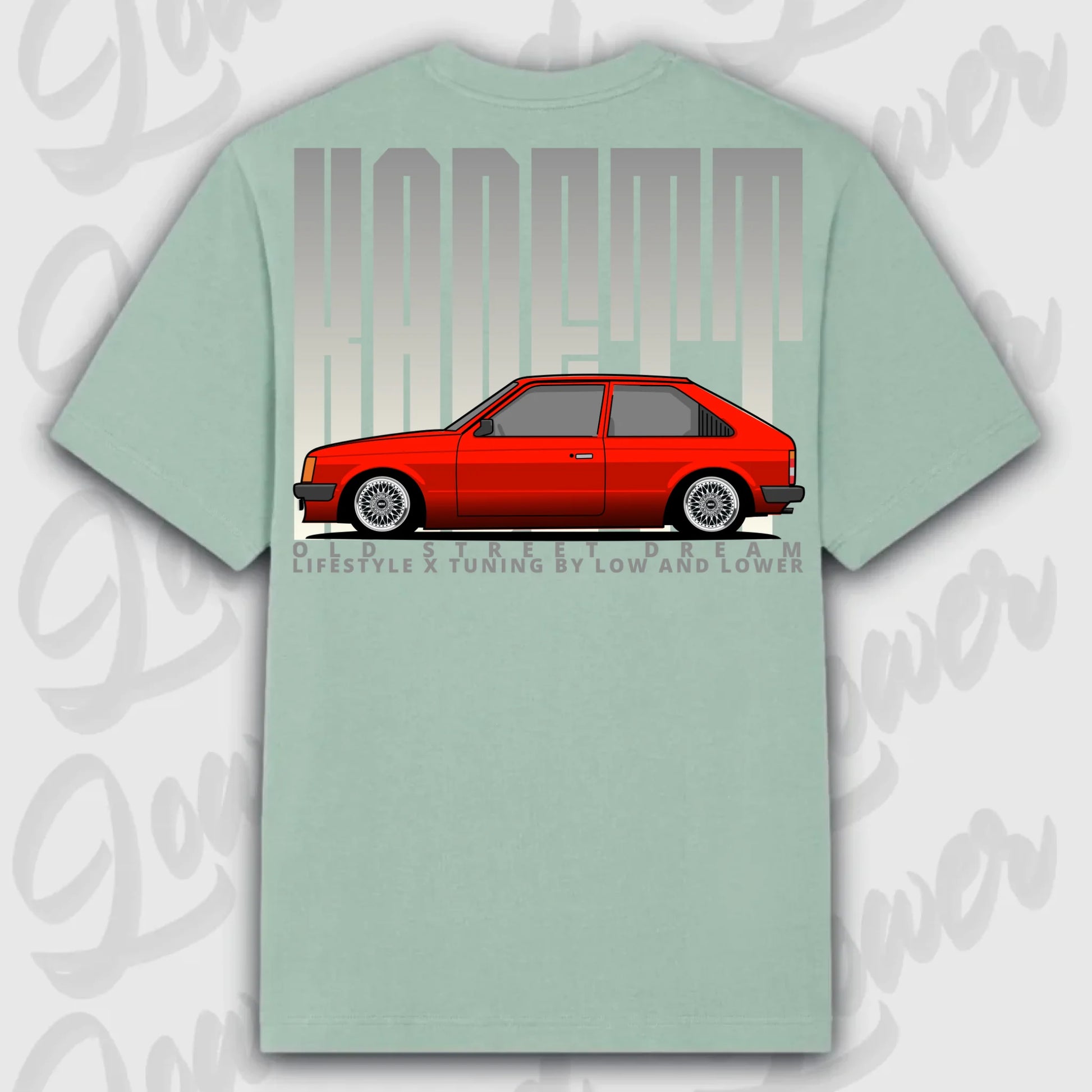 T-Shirt Kadett D - personalisierbar Oversized T-Shirt ( Back Print ) Aloe