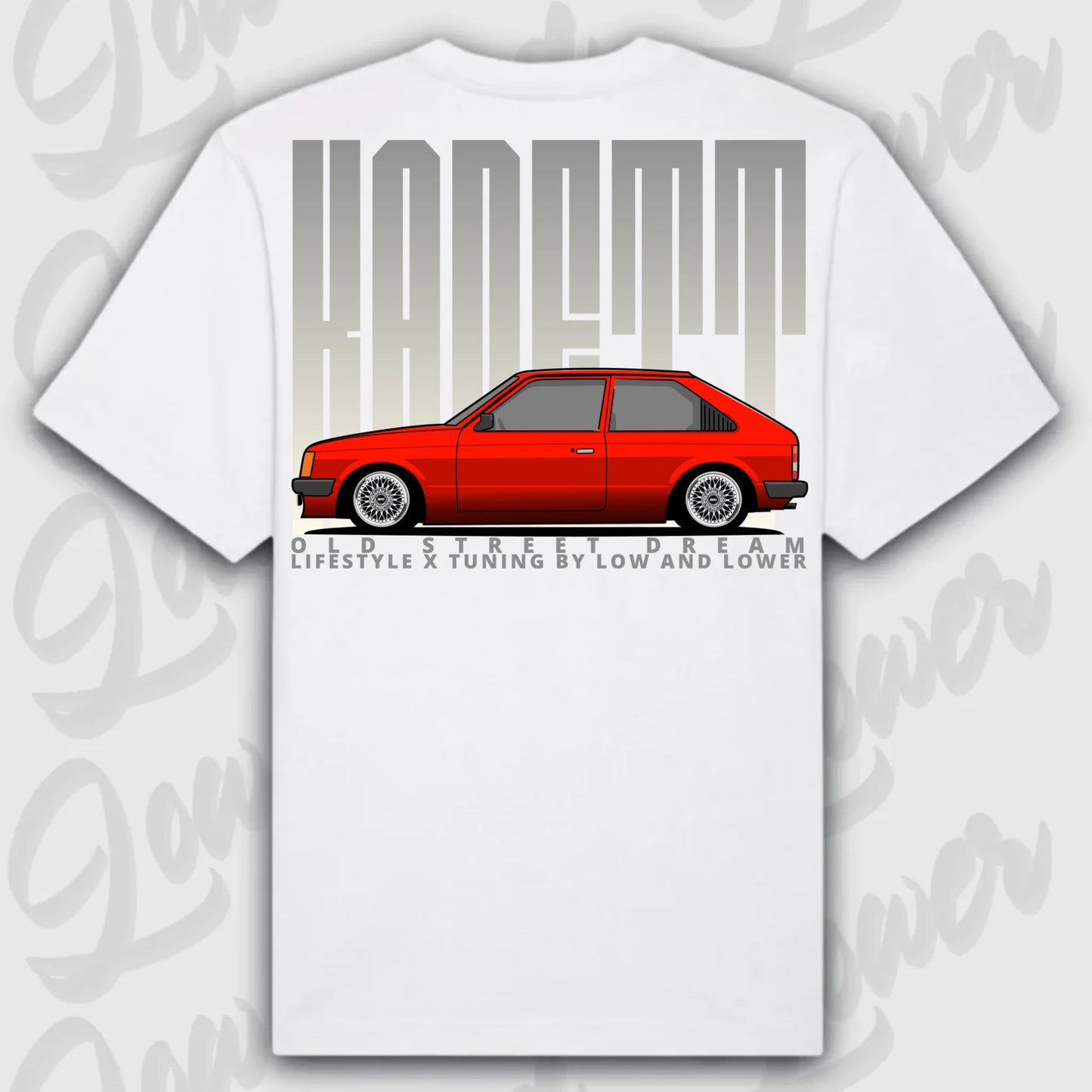 T-Shirt Kadett D - personalisierbar Oversized T-Shirt ( Back Print ) White