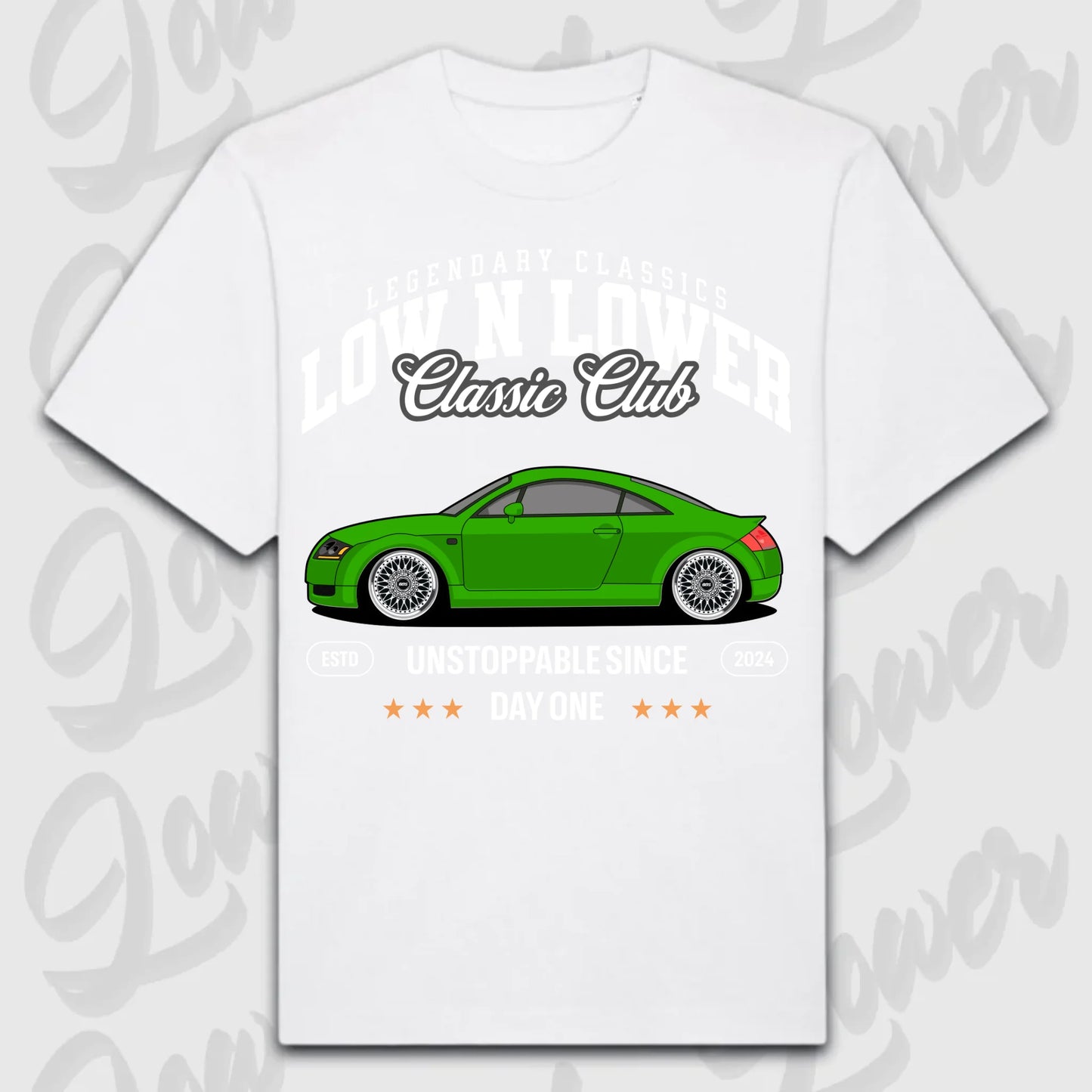 T-Shirt TT - personalisierbar Oversized T-Shirt ( Front Print ) White