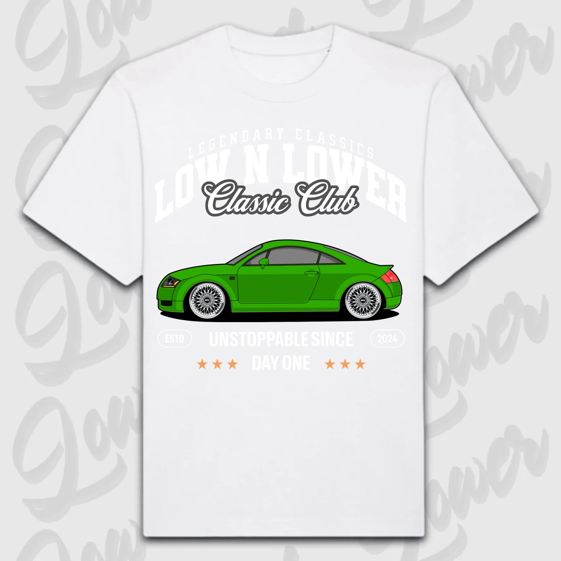 T-Shirt TT - personalisierbar Oversized T-Shirt ( Front Print ) White
