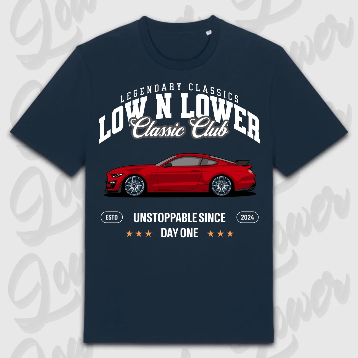 T-Shirt Mustang 2020 - personalisierbar Standard T-Shirt ( Front Print ) French-Navy