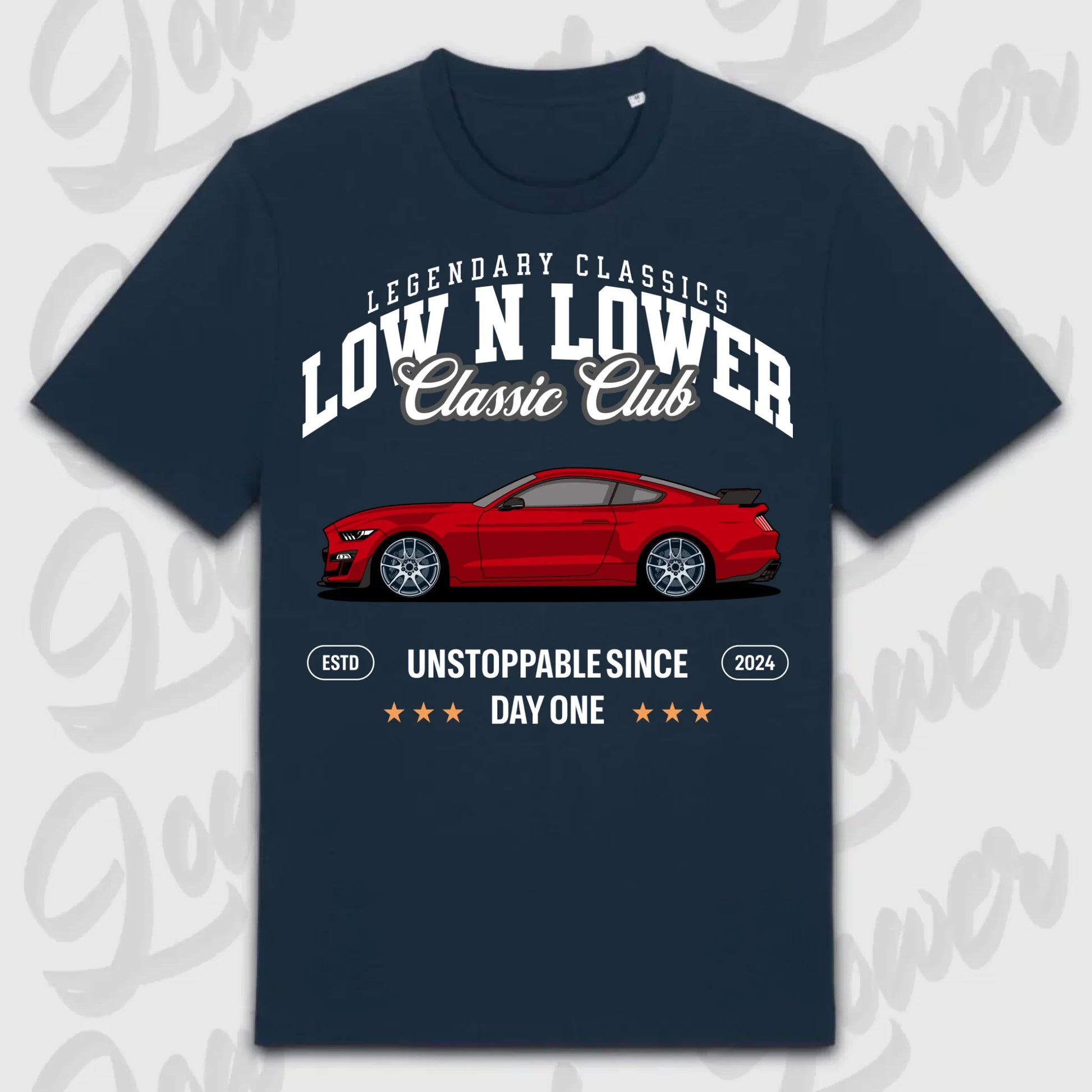 T-Shirt Mustang 2020 - personalisierbar Standard T-Shirt ( Front Print ) French-Navy