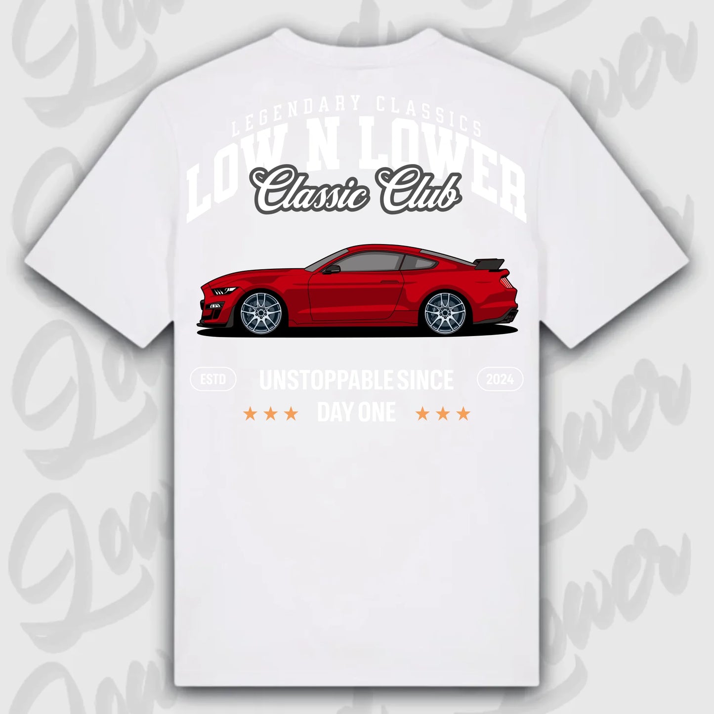 T-Shirt Mustang 2020 - personalisierbar Standard T-Shirt ( Back Print ) White