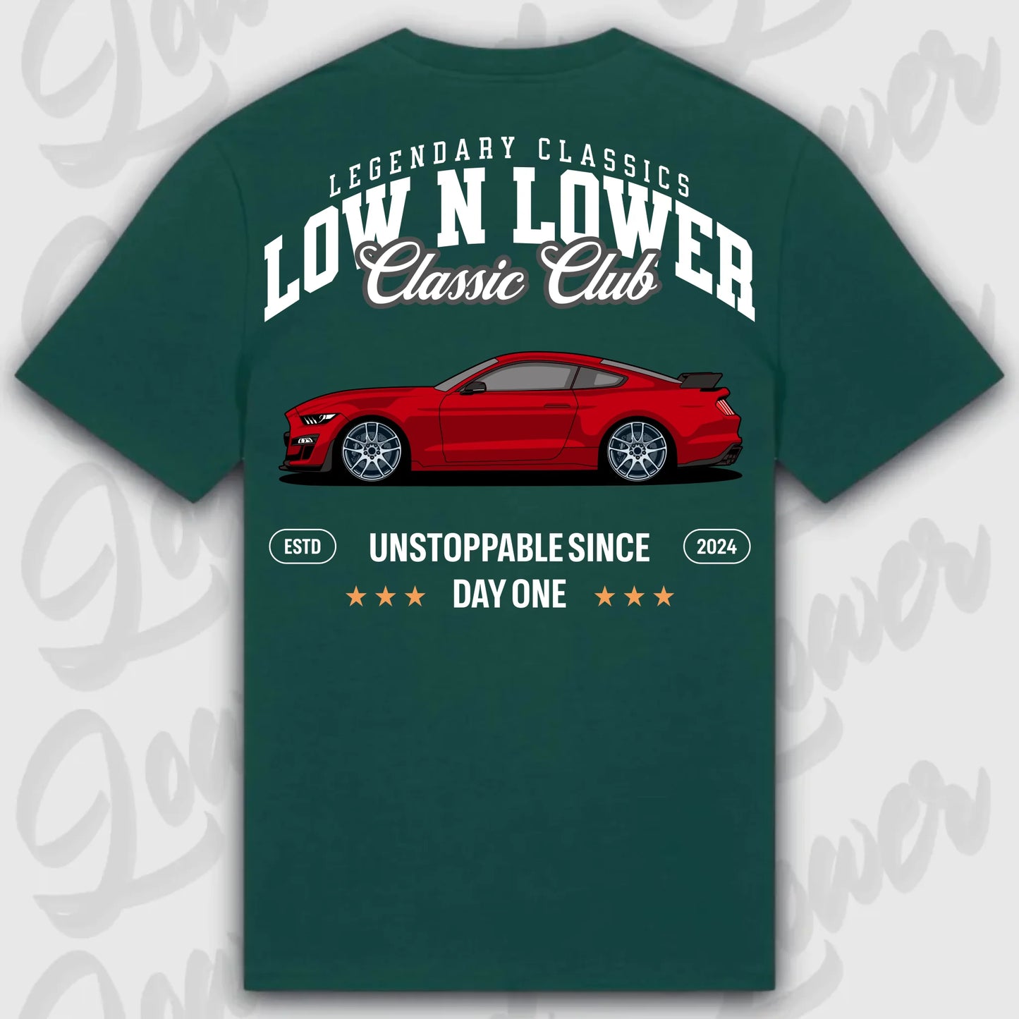 T-Shirt Mustang 2020 - personalisierbar Standard T-Shirt ( Back Print ) Glazed-Green XXL