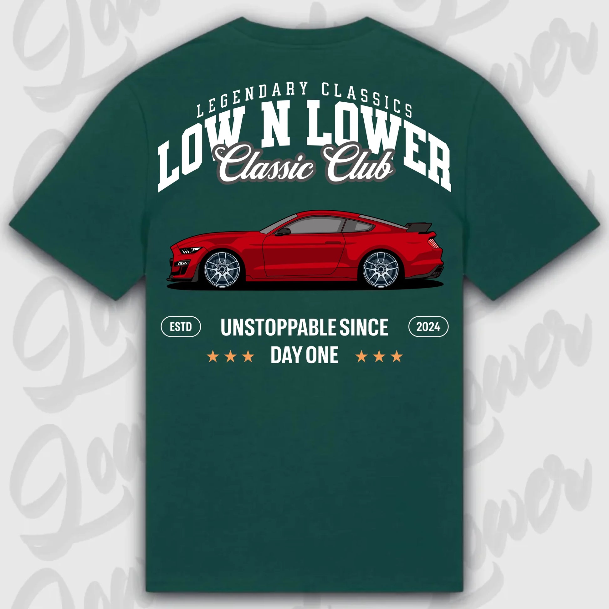 T-Shirt Mustang 2020 - personalisierbar Standard T-Shirt ( Back Print ) Glazed-Green XXL