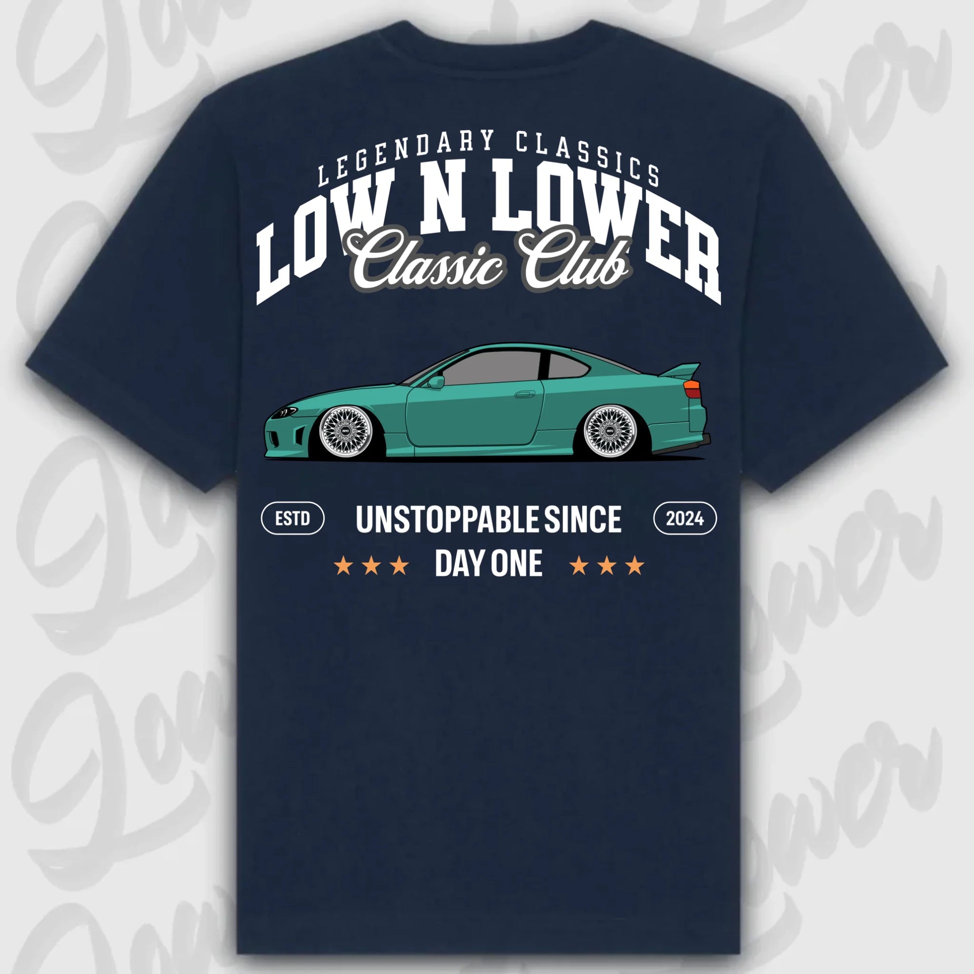T-Shirt Silvia S15 - personalisierbar Standard T-Shirt ( Back Print ) French-Navy