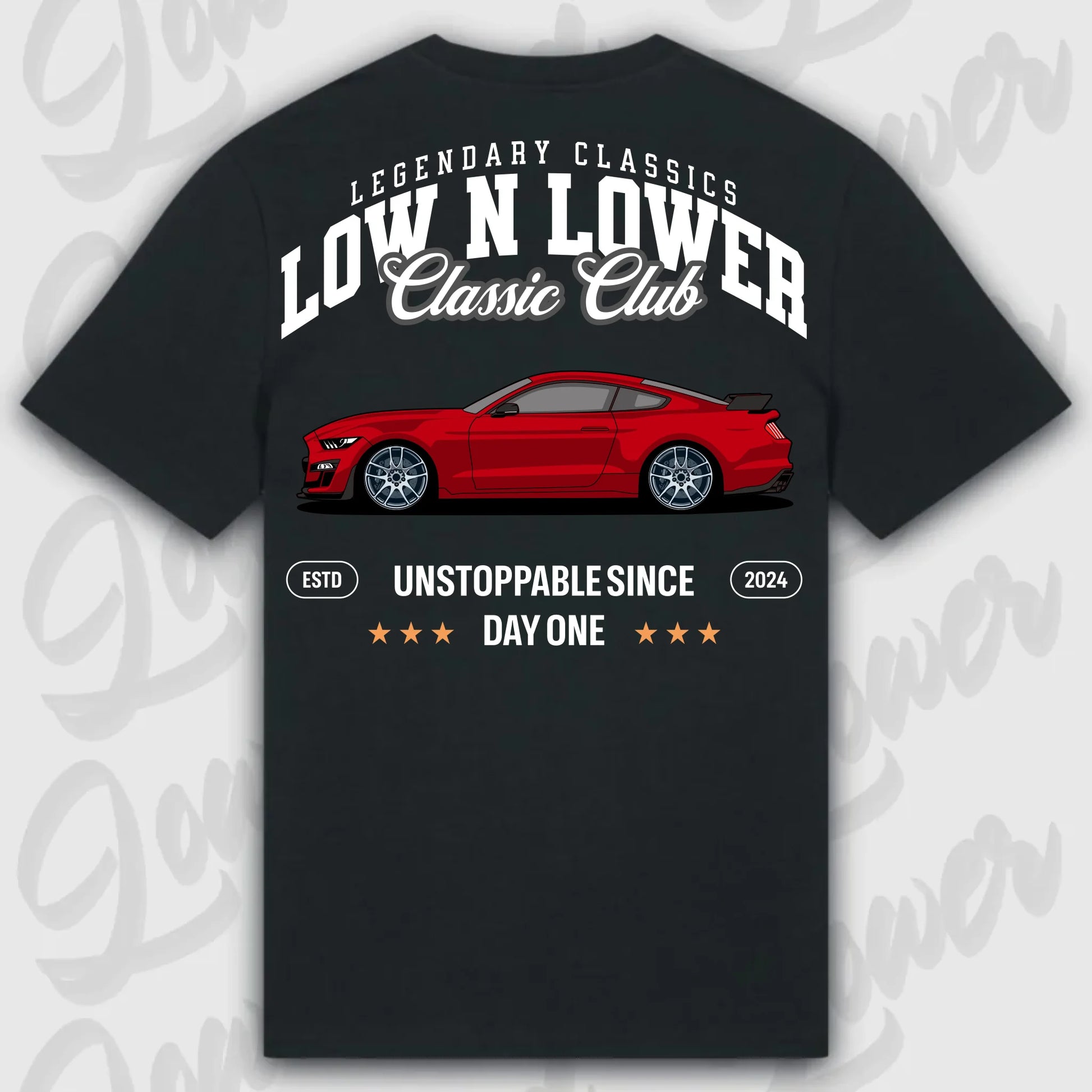 T-Shirt Mustang 2020 - personalisierbar Standard T-Shirt ( Back Print ) Black