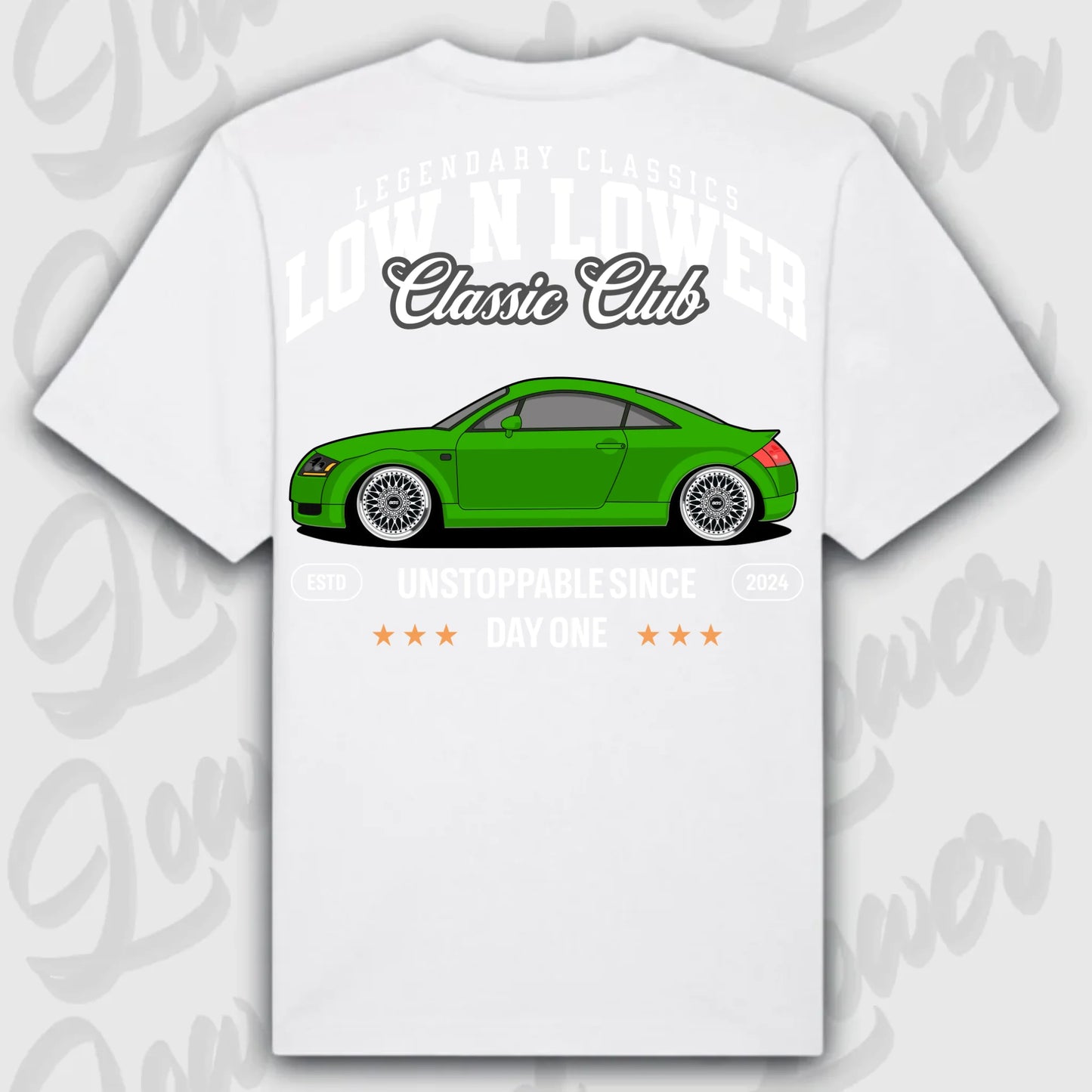T-Shirt TT - personalisierbar Oversized T-Shirt ( Back Print ) White