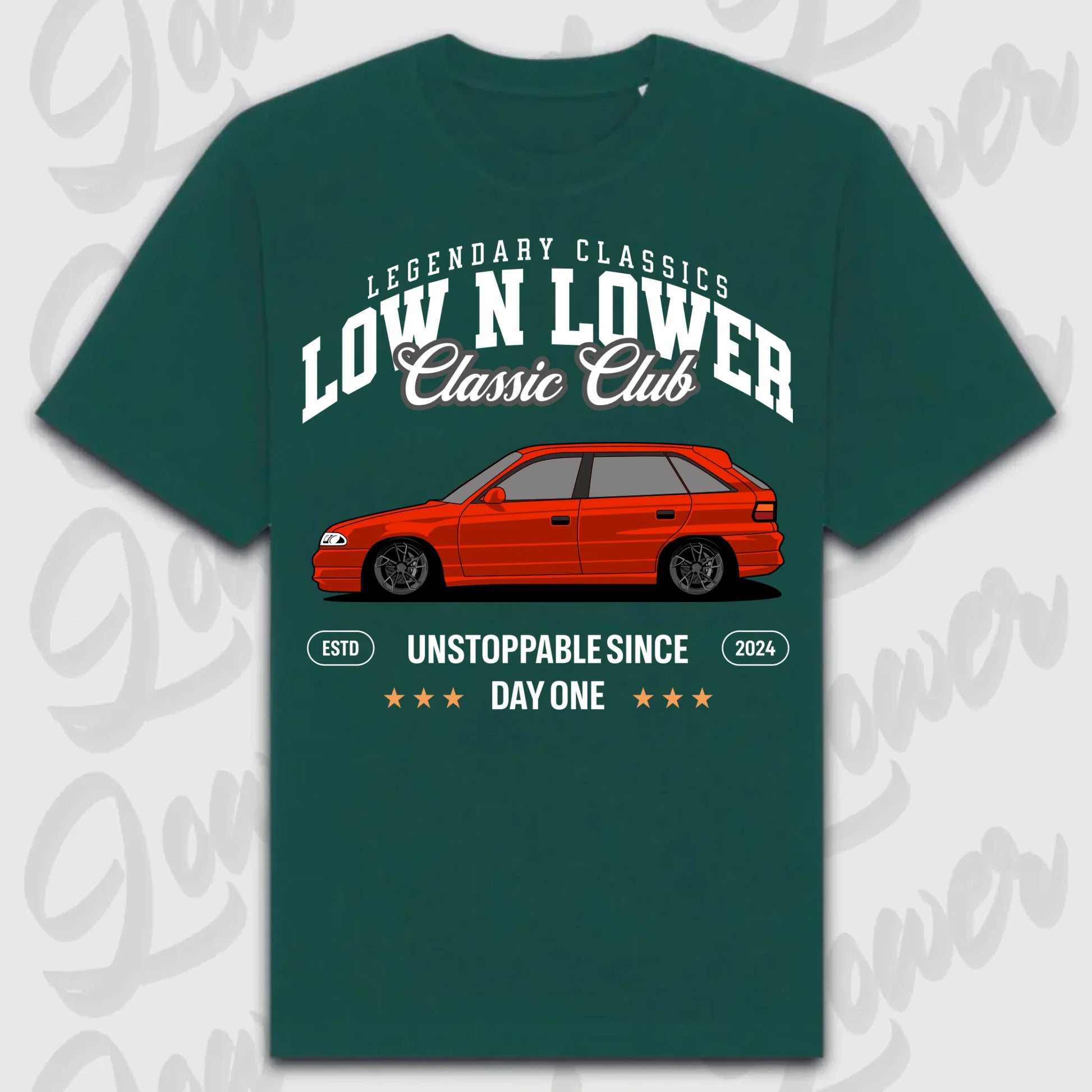 T-Shirt Astra F - personalisierbar Oversized T-Shirt ( Front Print ) Glazed-Green