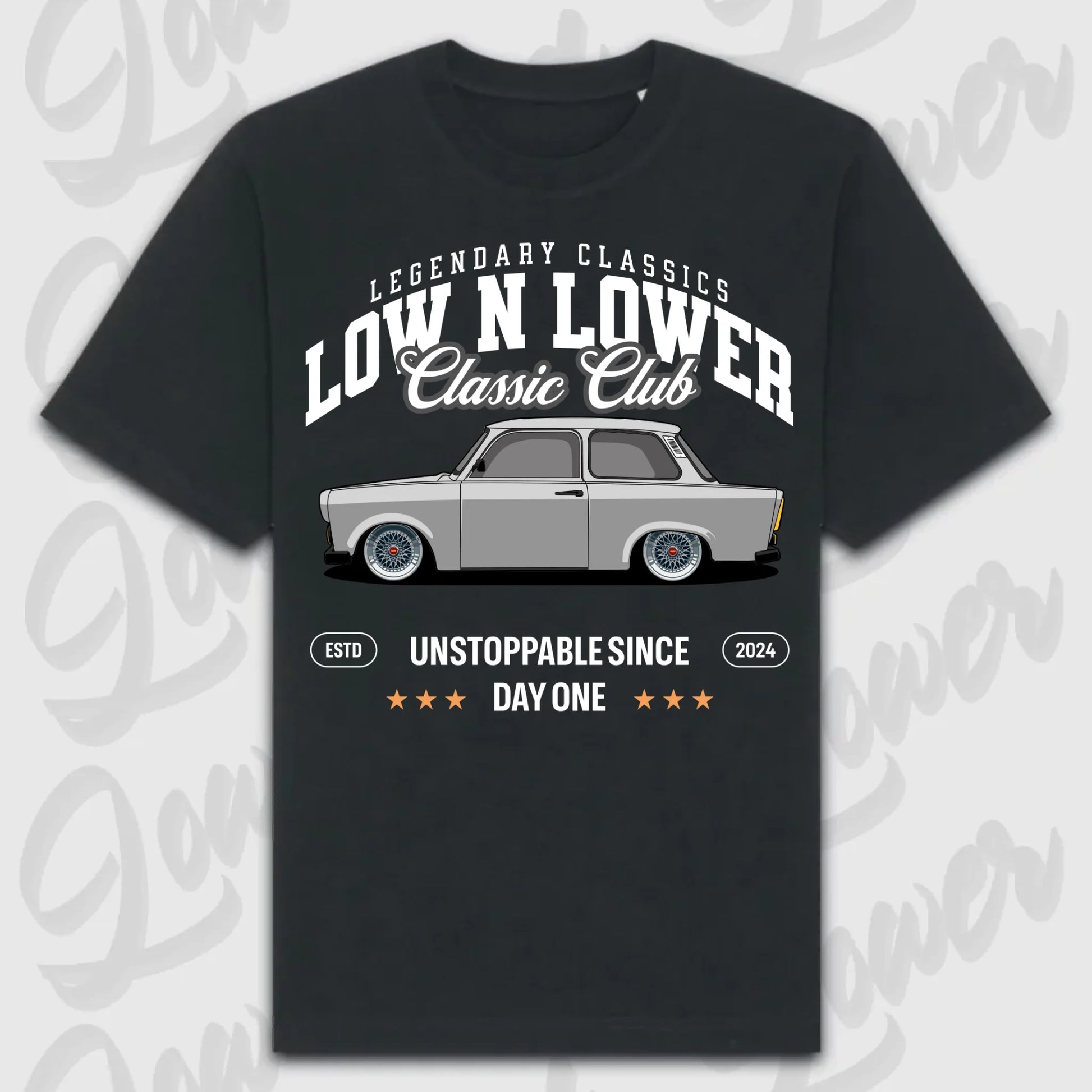 T-Shirt Trabant - personalisierbar Oversized T-Shirt ( Front Print ) Black