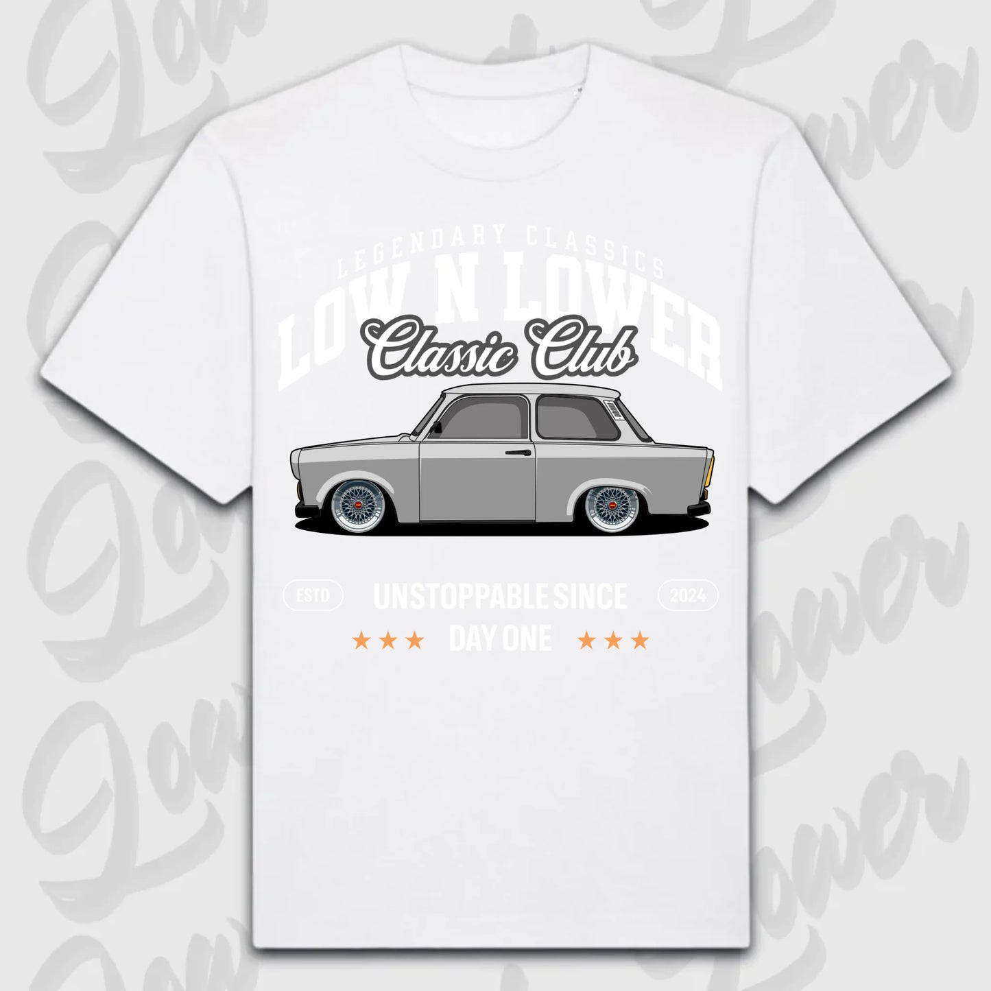 T-Shirt Trabant - personalisierbar Oversized T-Shirt ( Front Print ) White