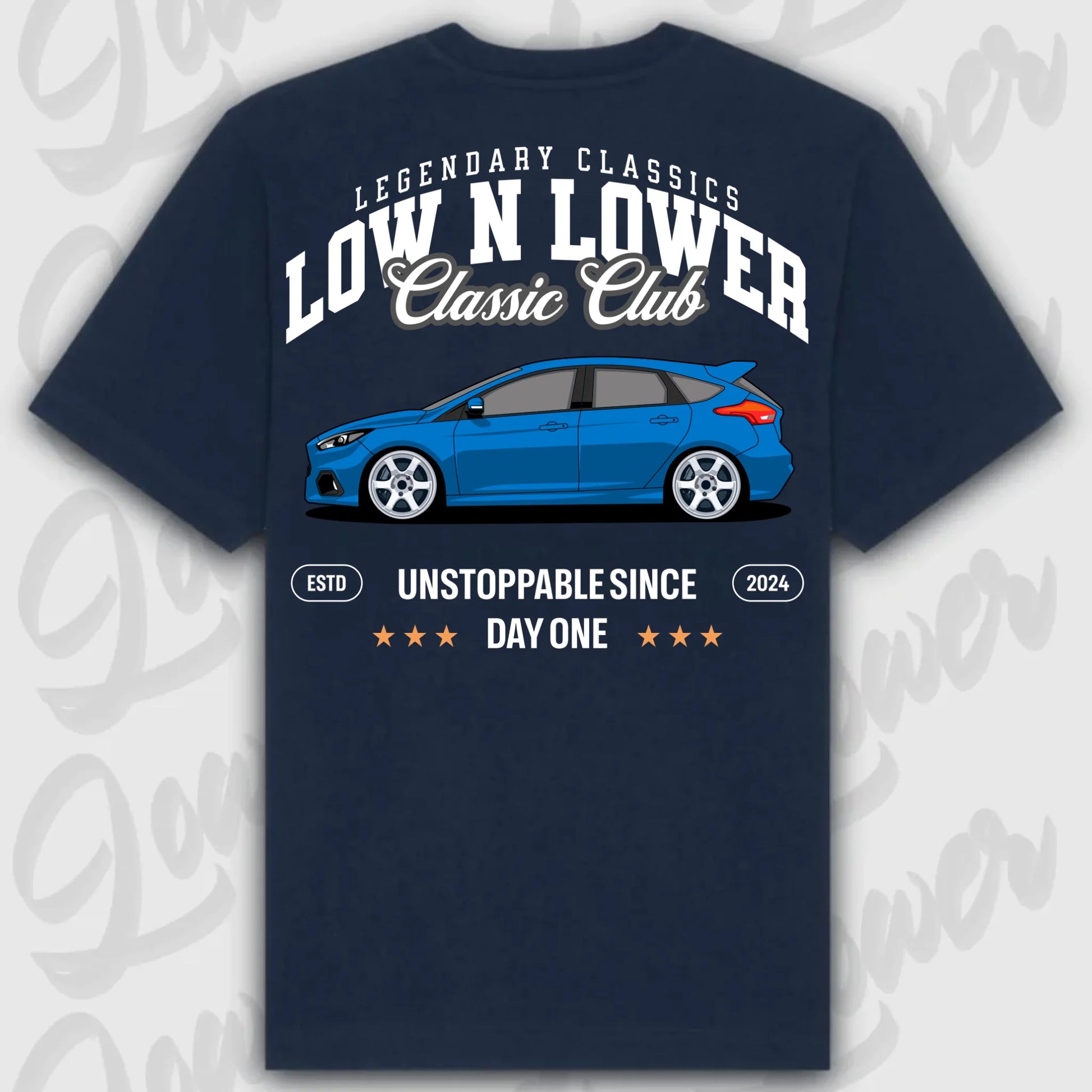 T-Shirt Focus Mk 3 - personalisierbar Standard T-Shirt ( Back Print ) French-Navy