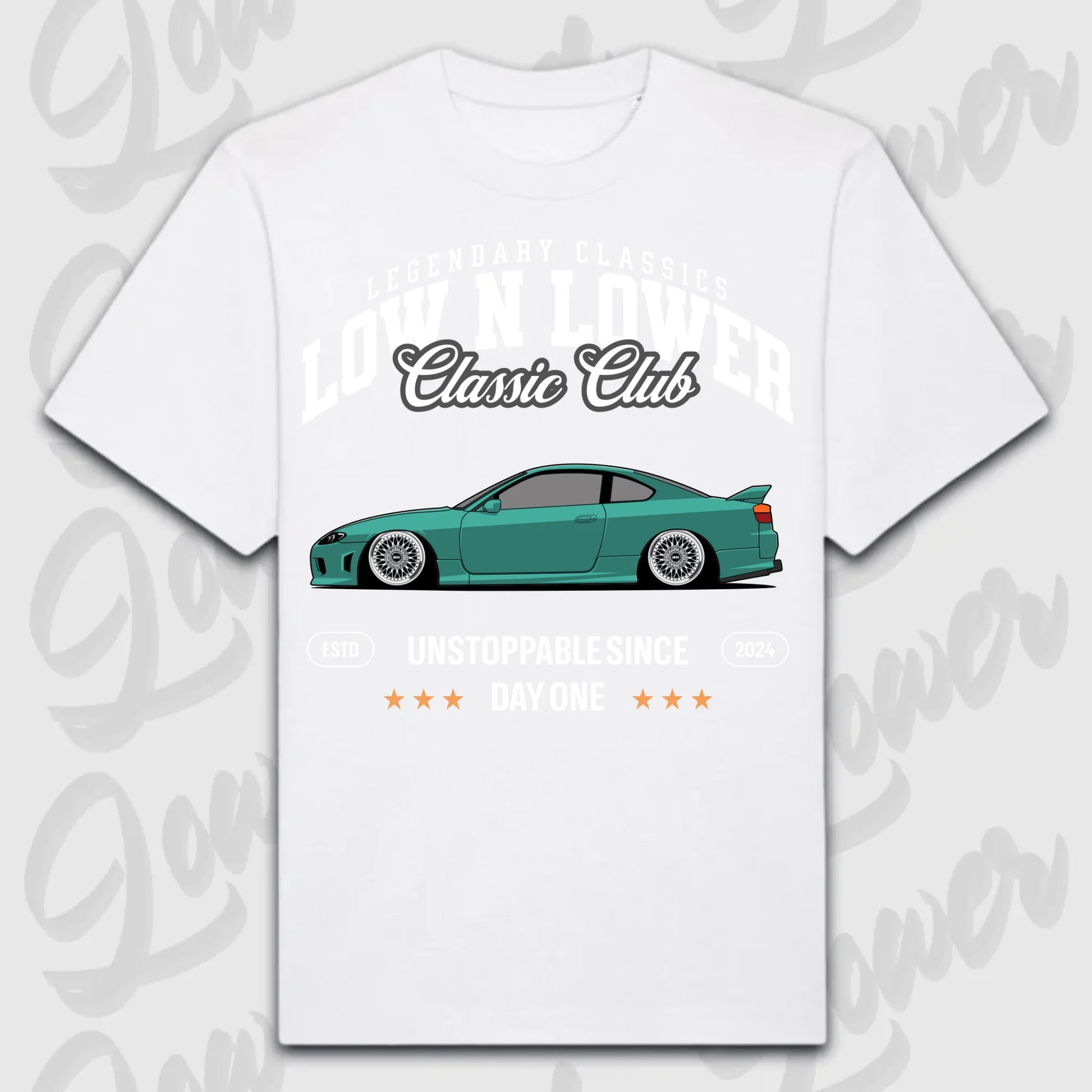 T-Shirt Silvia S15 - personalisierbar Oversized T-Shirt ( Front Print ) White