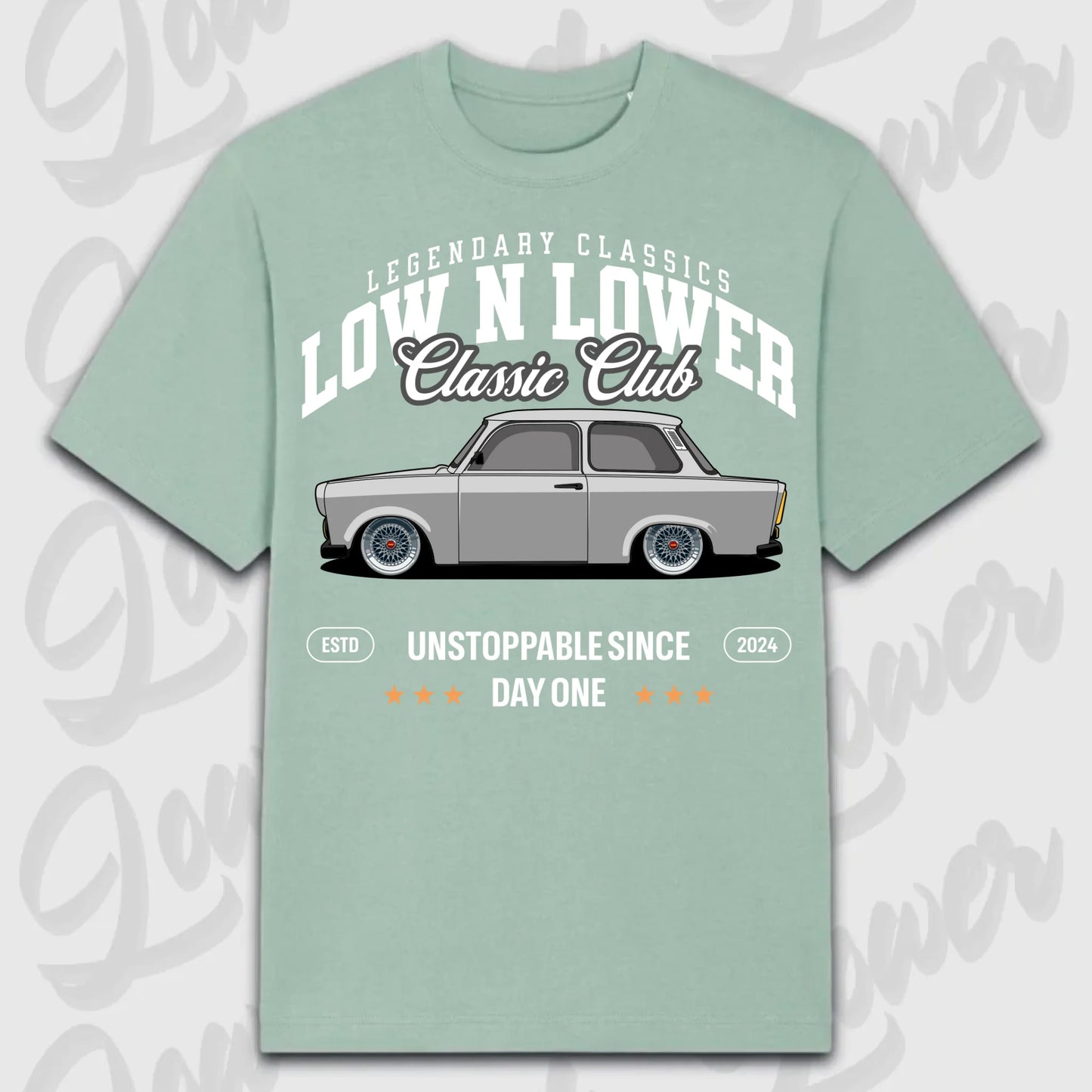 T-Shirt Trabant - personalisierbar Oversized T-Shirt ( Front Print ) Aloe