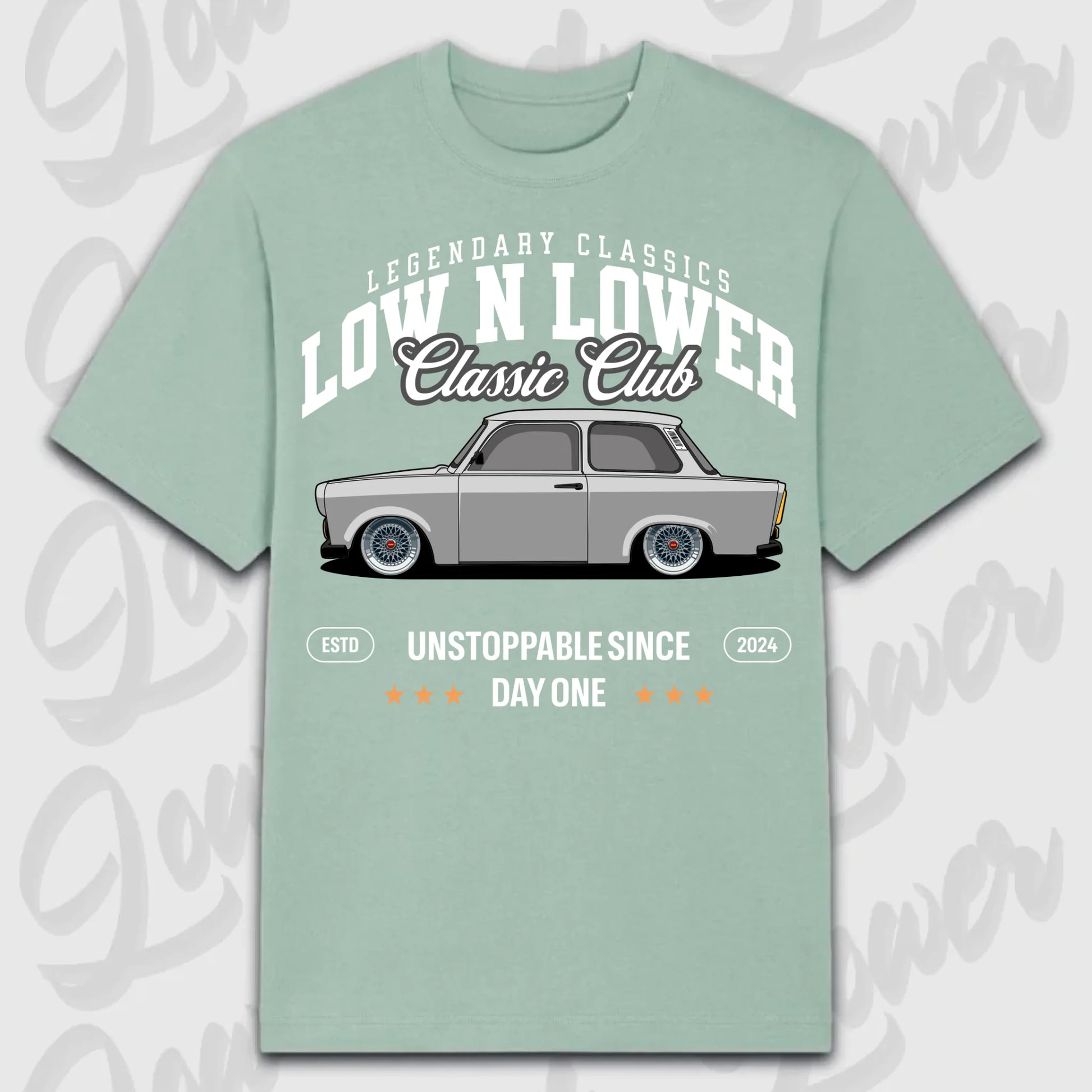 T-Shirt Trabant - personalisierbar Oversized T-Shirt ( Front Print ) Aloe