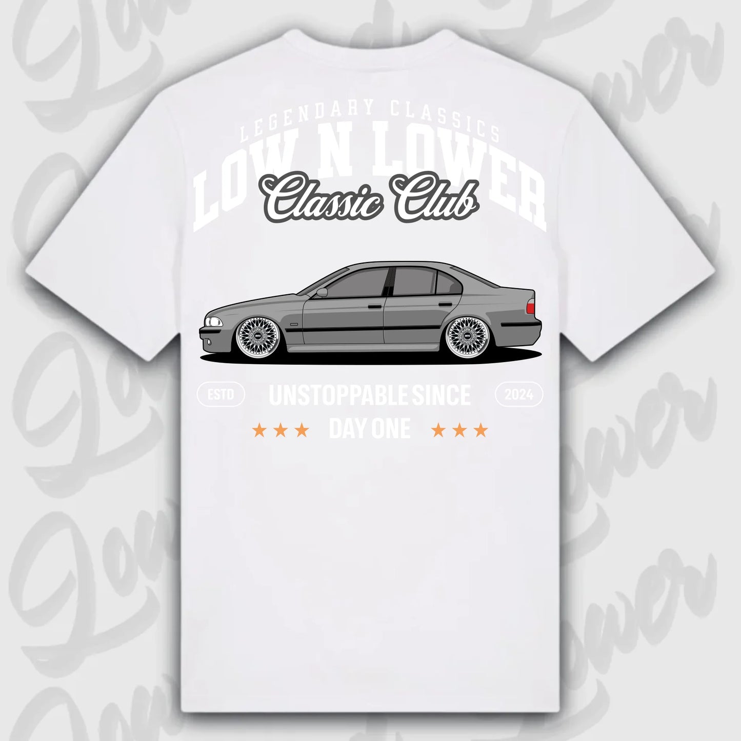 T-Shirt E39 - personalisierbar Standard T-Shirt ( Back Print ) White