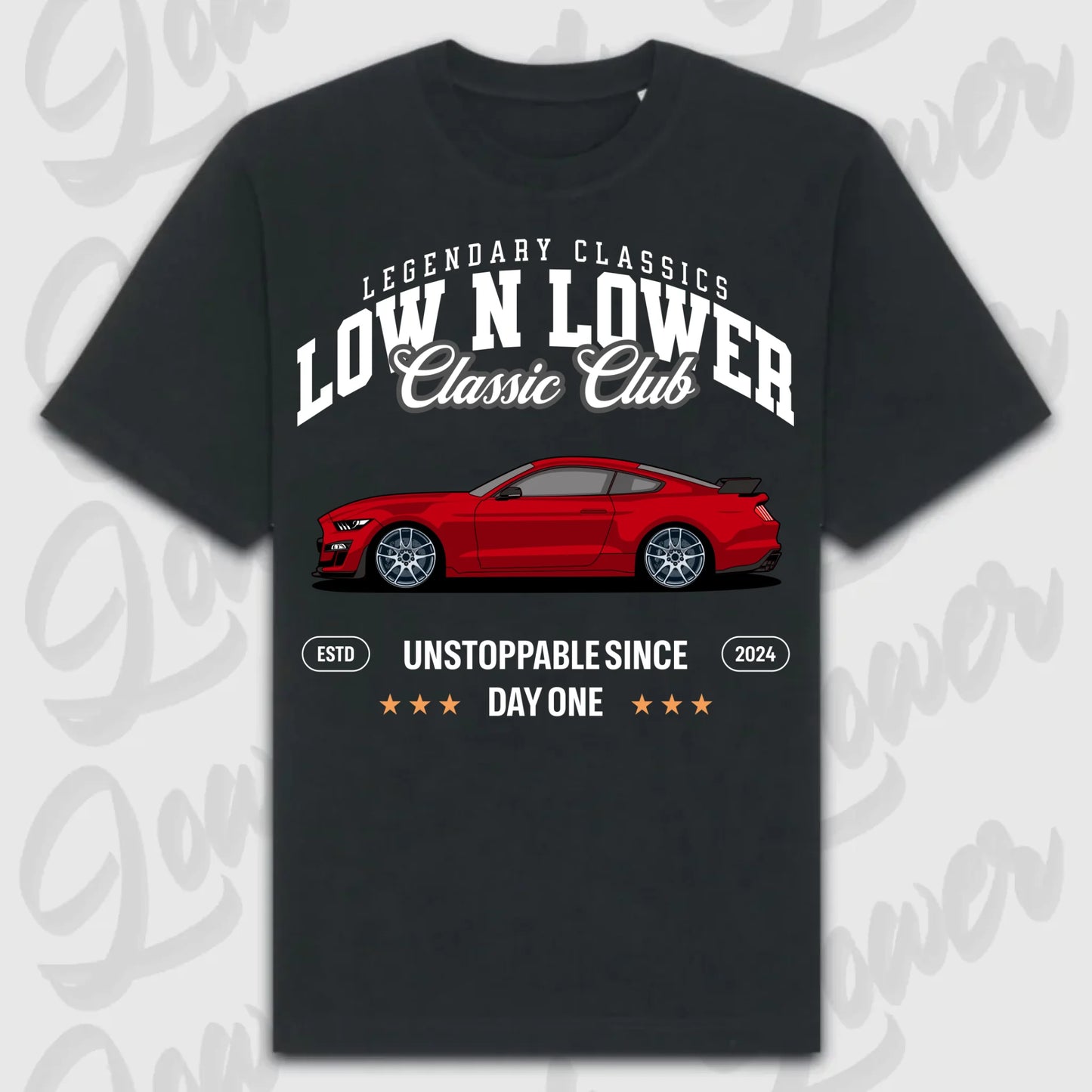 T-Shirt Mustang 2020 - personalisierbar Oversized T-Shirt ( Front Print ) Black