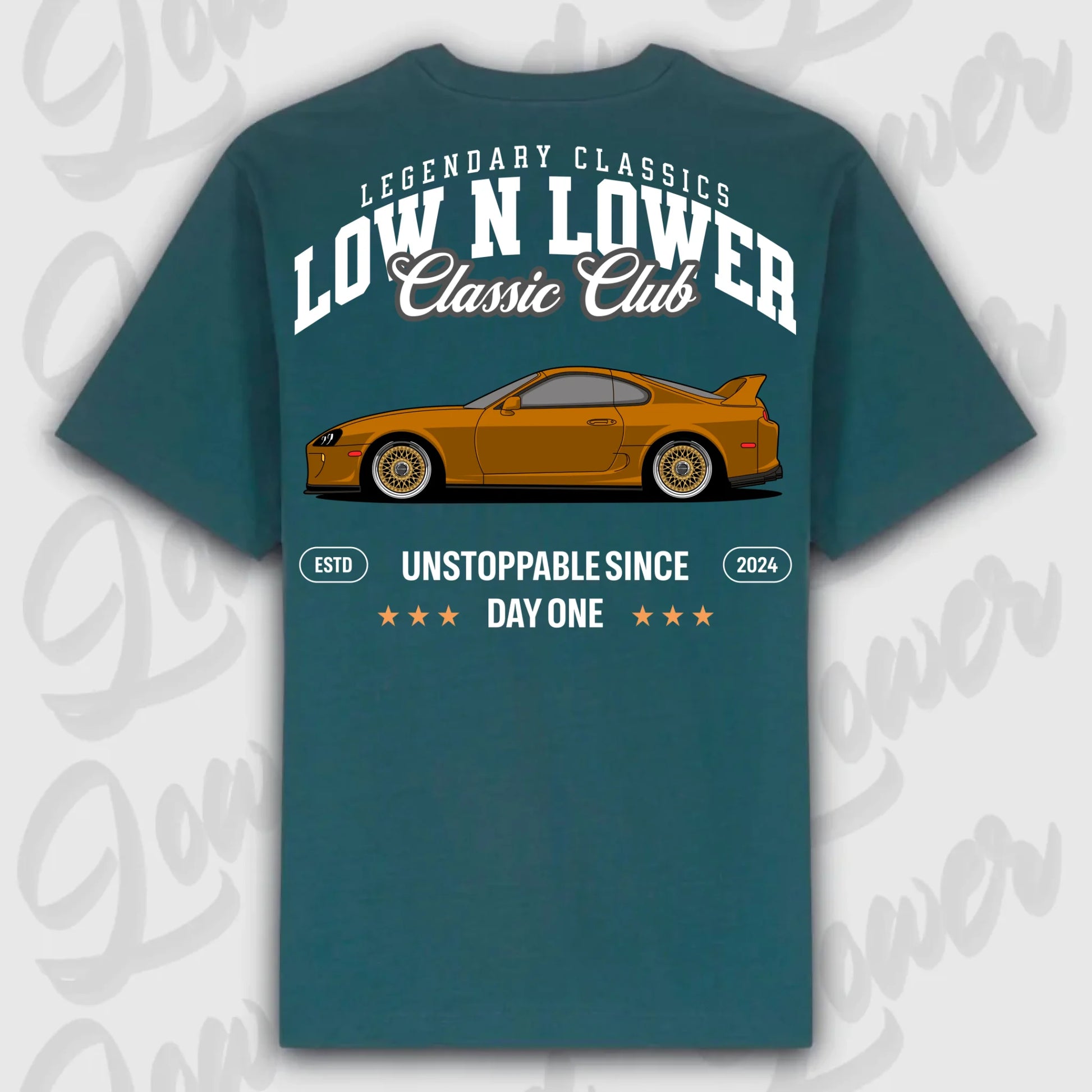 T-Shirt Supra Mk4 - personalisierbar Oversized T-Shirt ( Back Print ) Glazed-Green