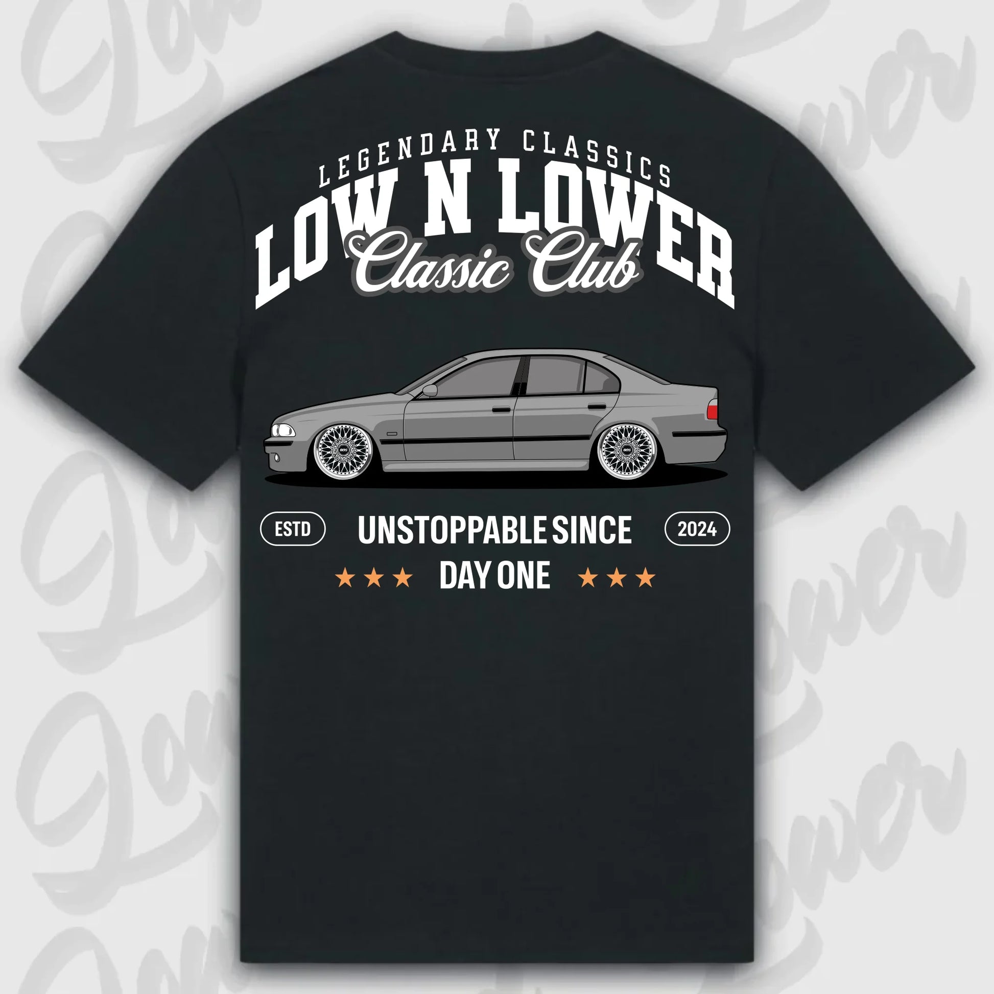 T-Shirt E39 - personalisierbar Standard T-Shirt ( Back Print ) Black
