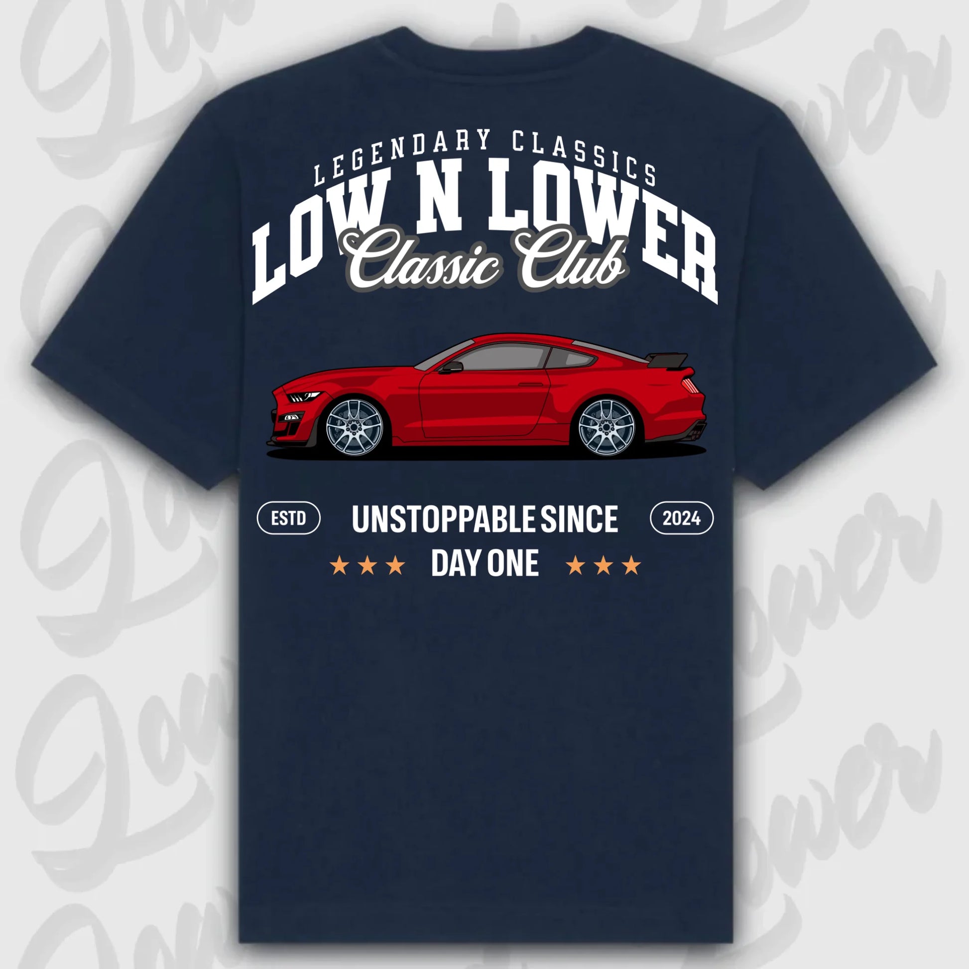 T-Shirt Mustang 2020 - personalisierbar Oversized T-Shirt ( Back Print )